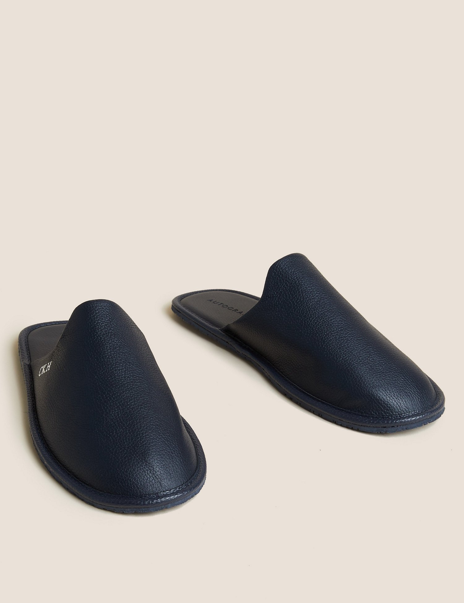 Luxurious Slippers - M&amp;S leather mule slippers - £45