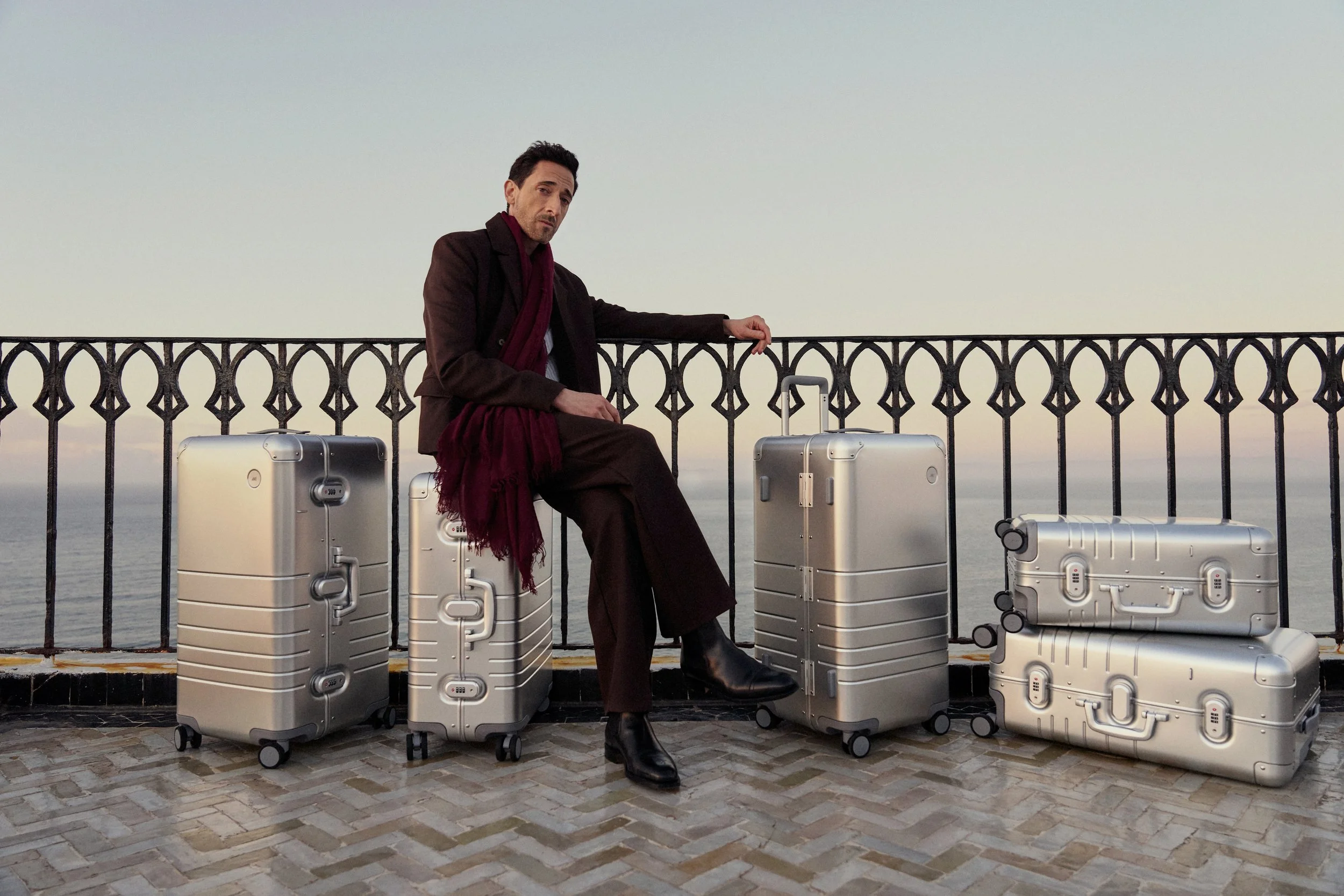 Monos Introduces Its First Aluminum Luggage with Adrien Brody at the Helm