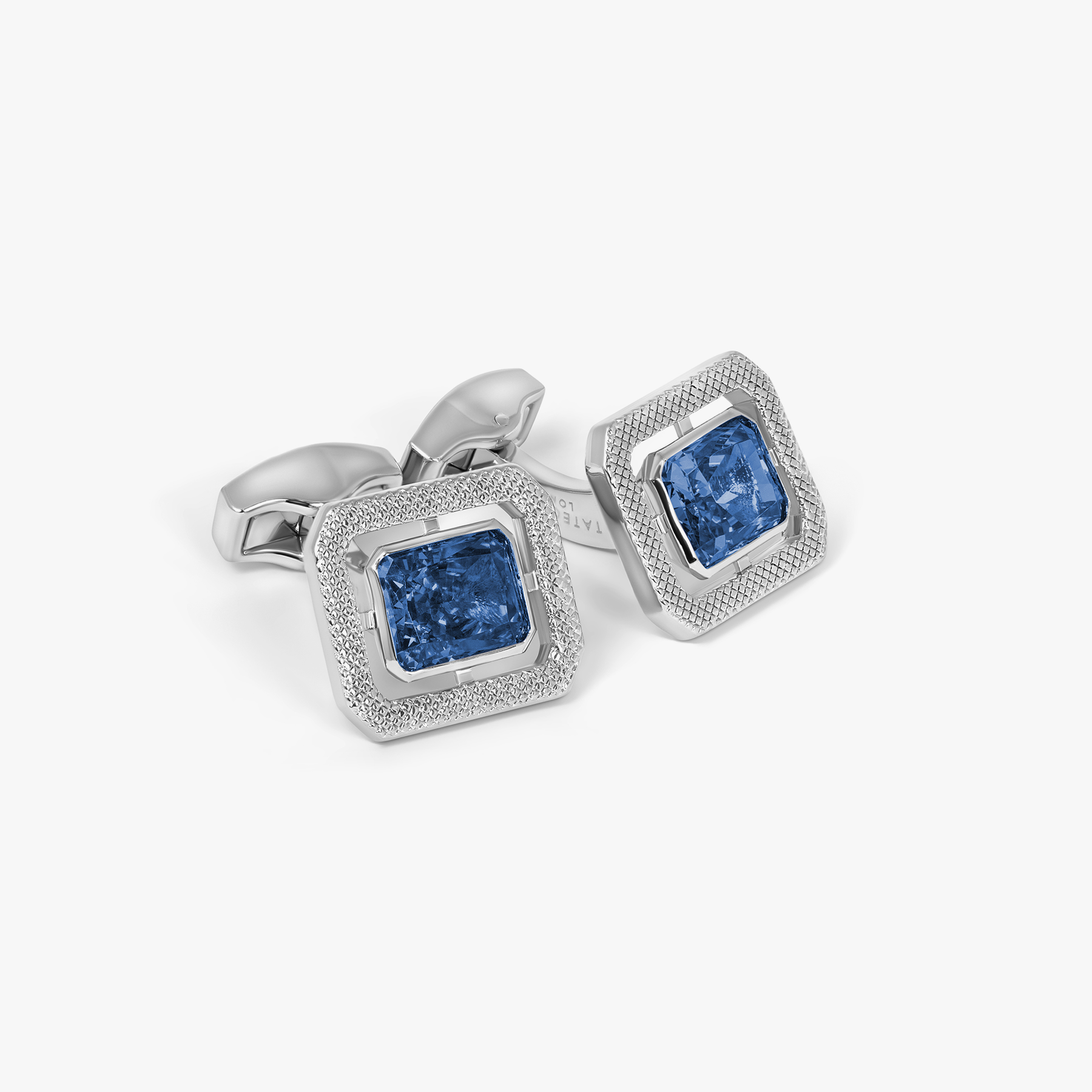 Tateossian Halo Rectangle CZ Cufflinks - £229