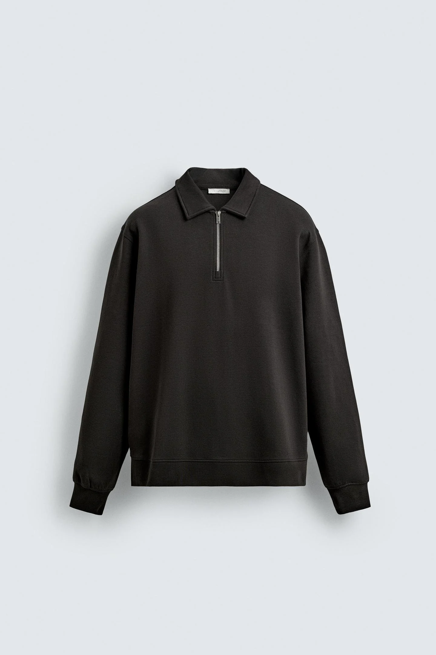 ZARA interlock polo sweatshirt with zip - £35.99