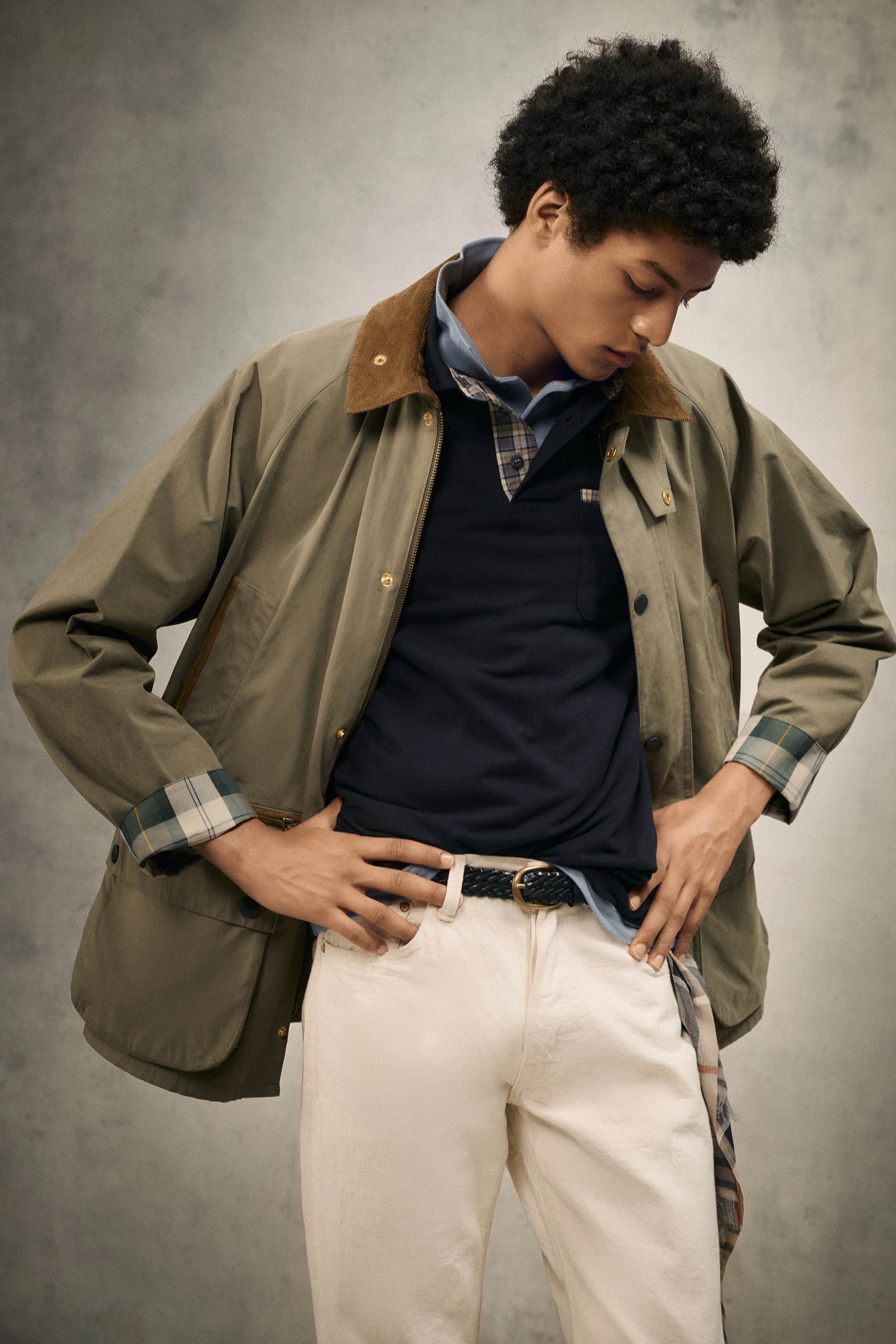 Barbour Icons Bedale Casual Jacket RRP £249.00, Barbour Washed Tartan Tailored Fit Pique Polo RRP £59.95 Available at Barbour.com.jpg