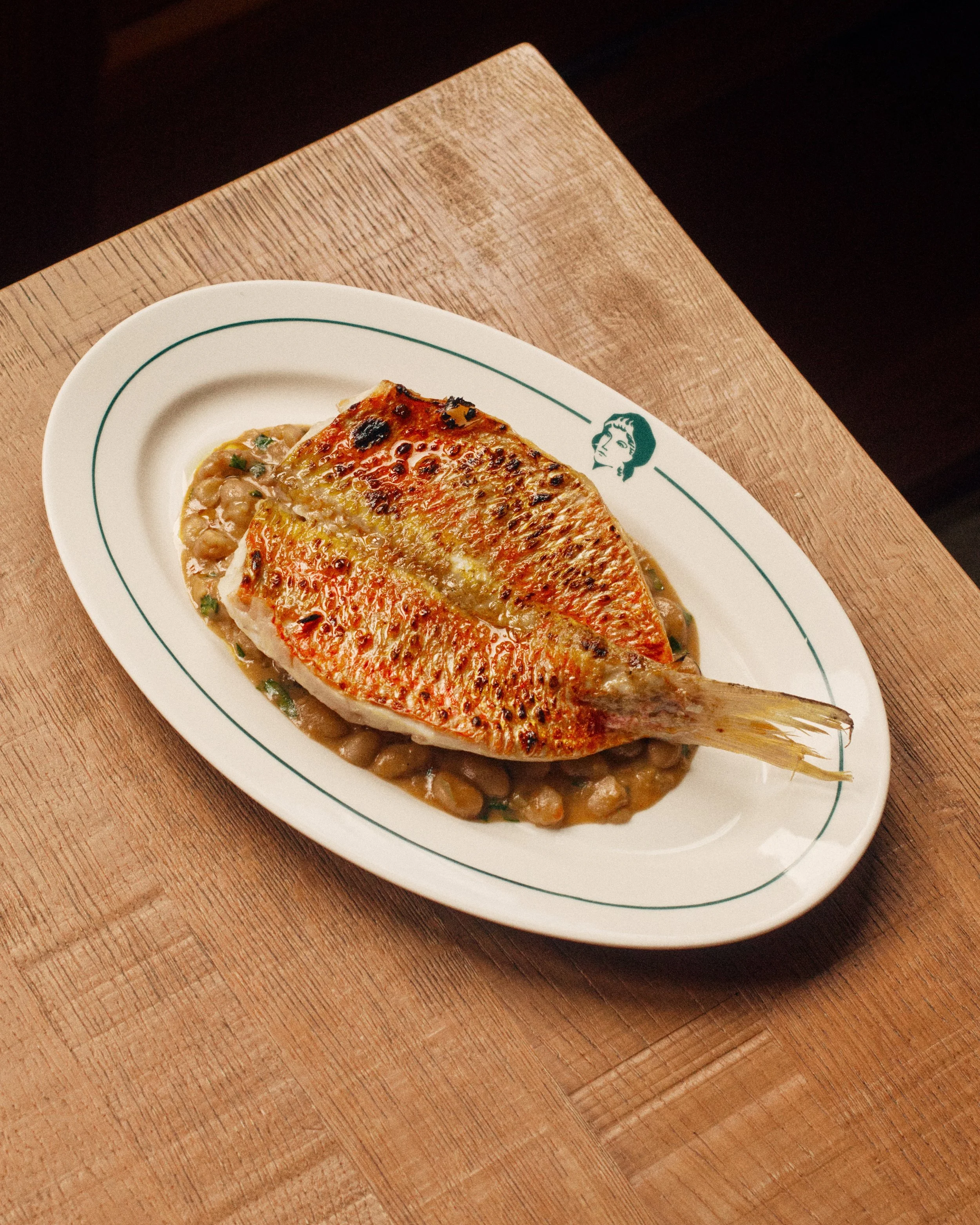 BBQ Cornish mullet, white bean ragu, sundried tomato, lobster sauce.jpg