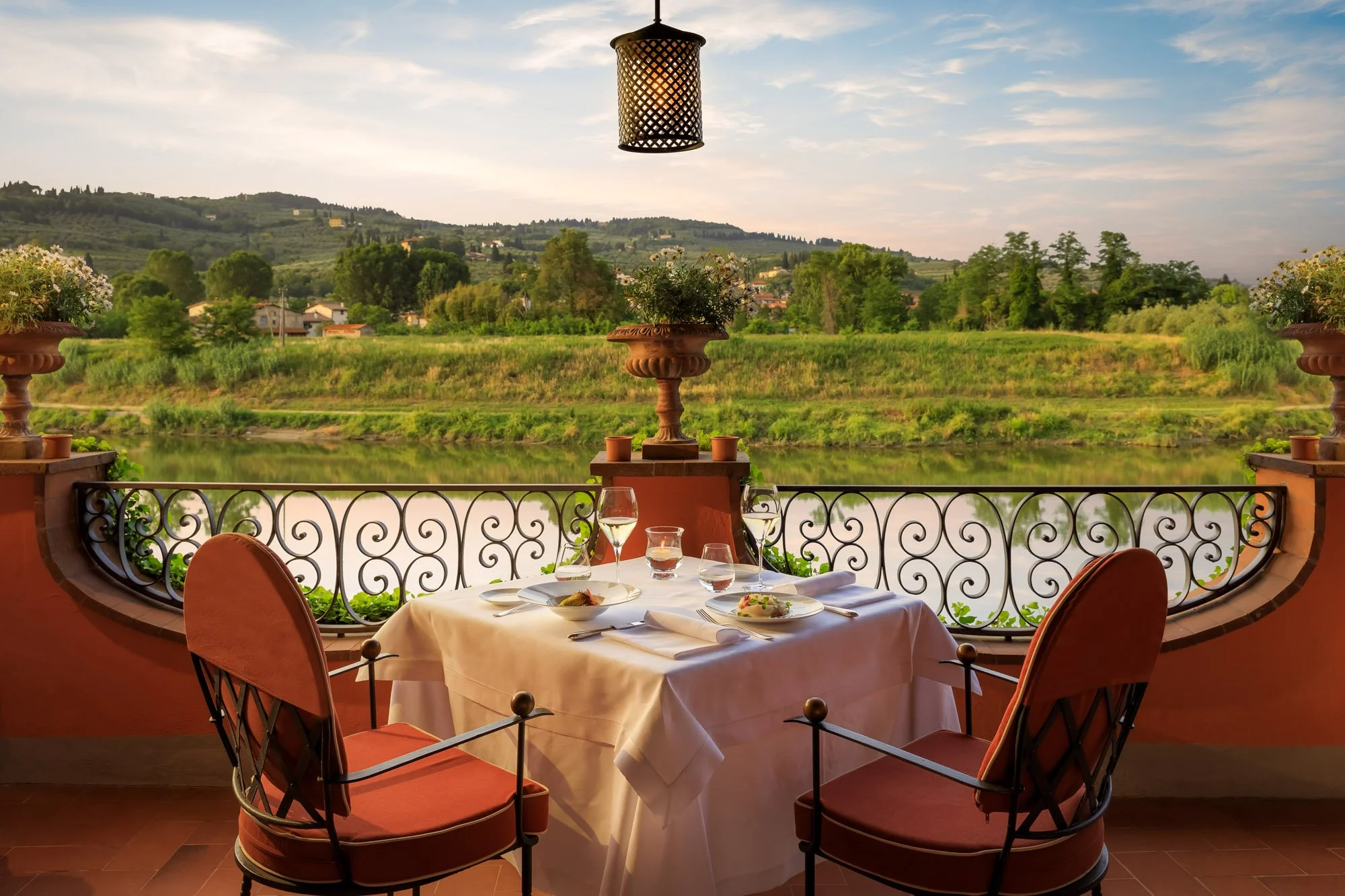 Villa La Massa - Verrocchio dinner set up.jpg