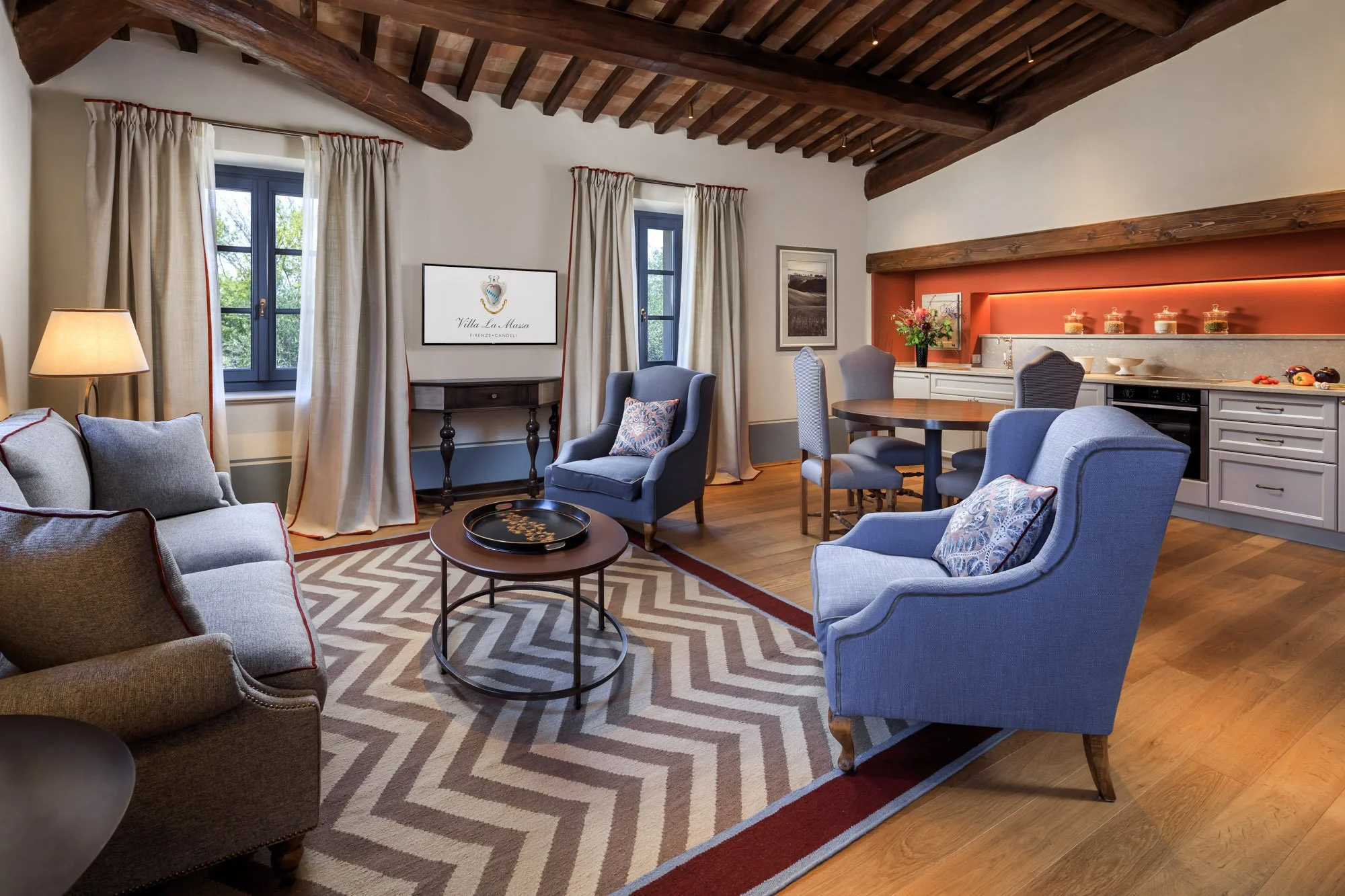 Villa La Massa - Villa Hombert - Apartment Rimaggio - Living and dining rooms.jpg