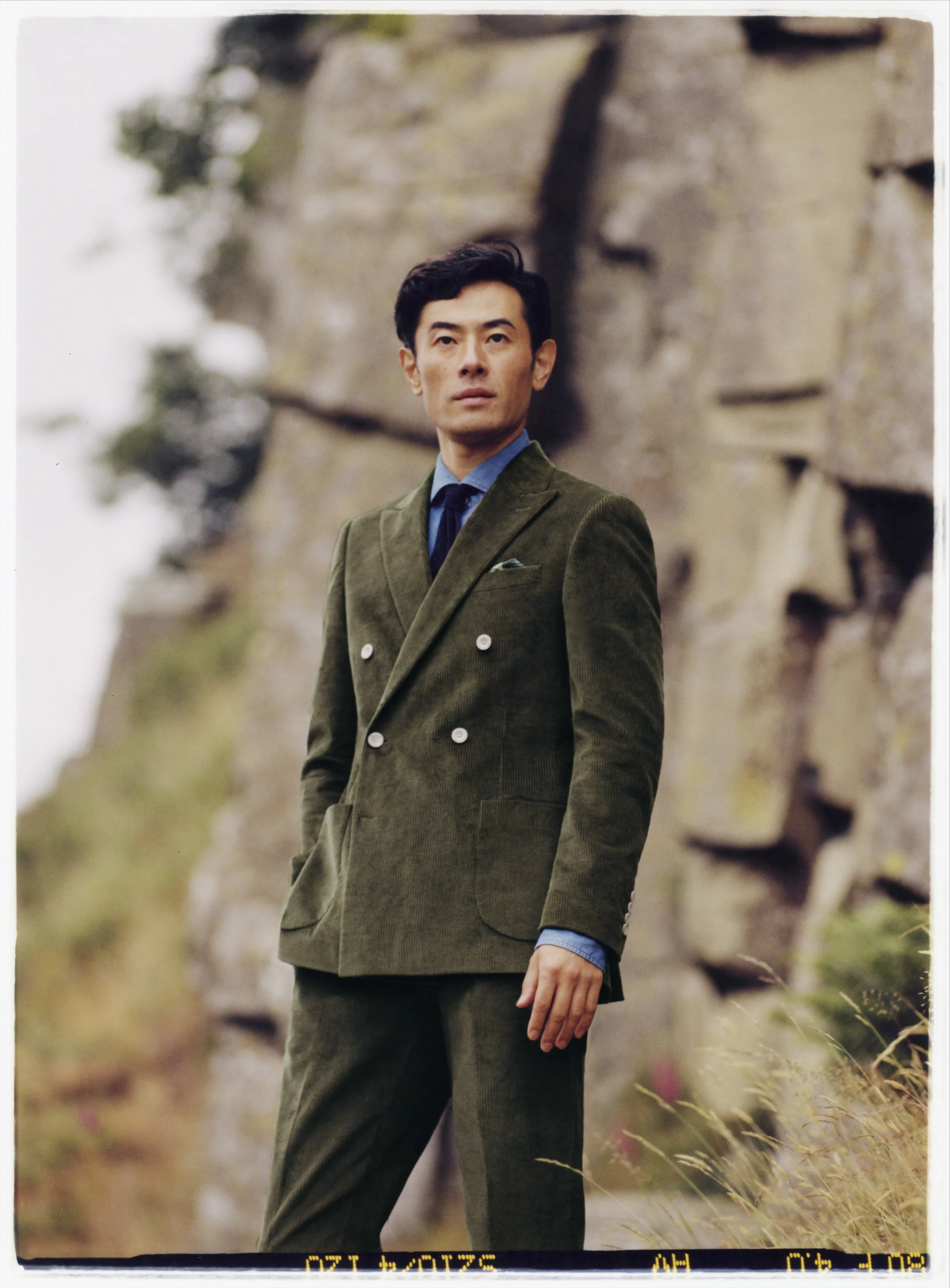 Suit Moss Bros Double Breasted Jacket Tailored Fit Black