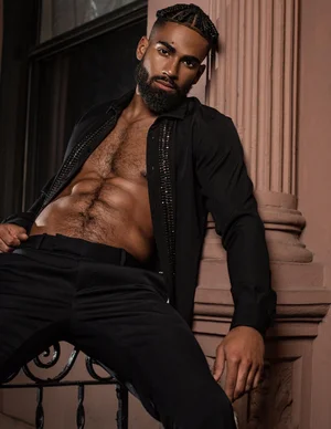 Male model Shomari Francis at Soul Artist Management by Dan Nguyen for