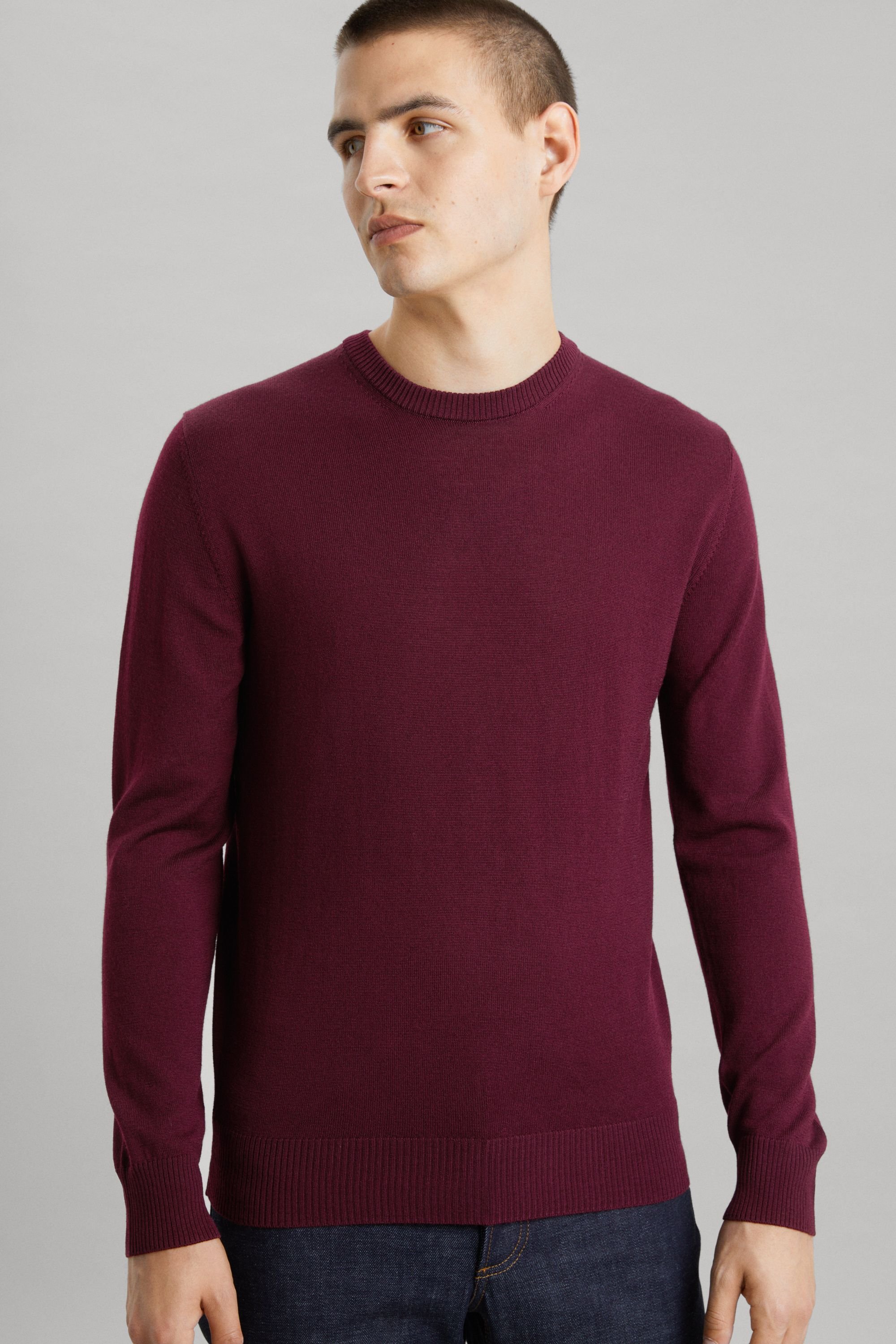 ASKET - The Heavy Wool Sweater Dark Navy - Recycled Wool - Mens