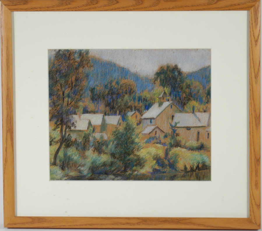   Pastel on paper, 11" by 9"    &nbsp;On back:&nbsp; "Chatham 1901 single entry first premium"  