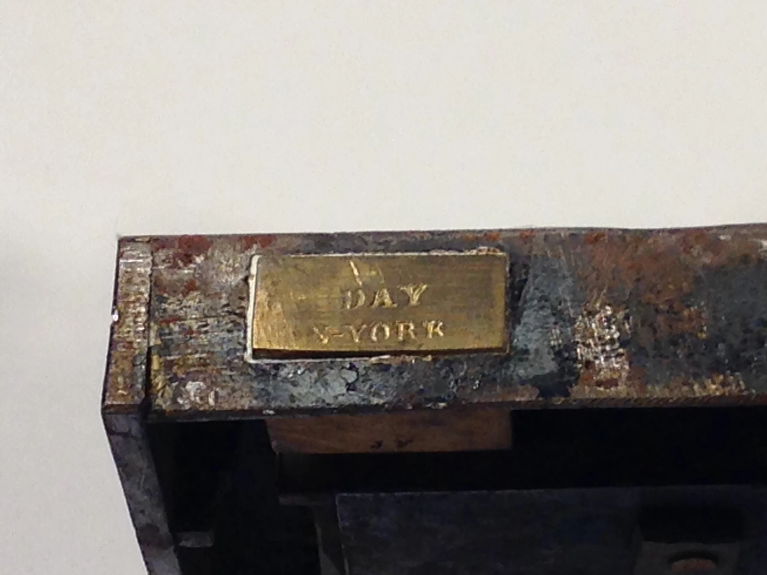 Several of these locks are external (box) door locks labeled "Day N. York"