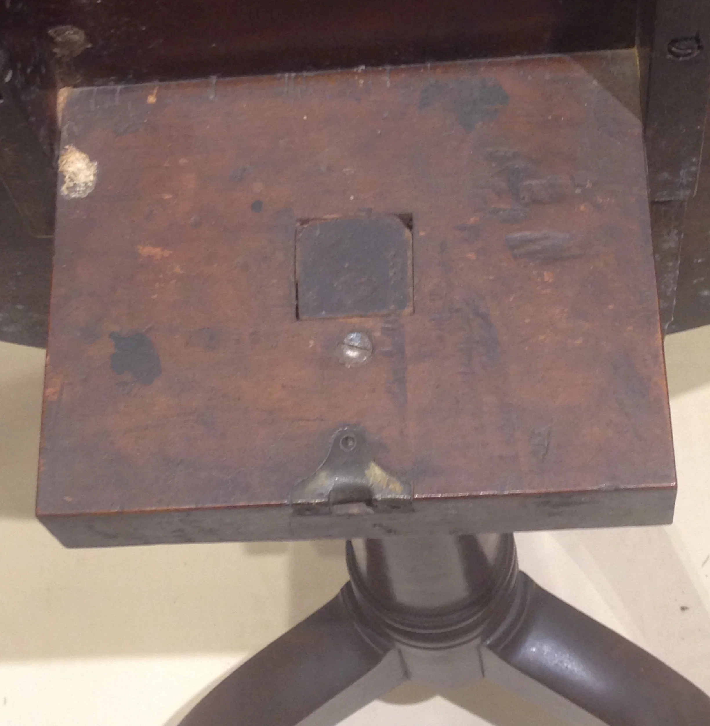 Block at top of shaft