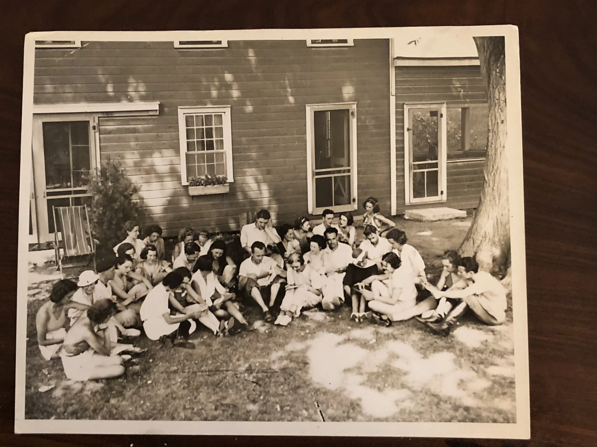 "the class reads parts", the Berkshire Workshop at Malden Bridge Playhouse, 1933