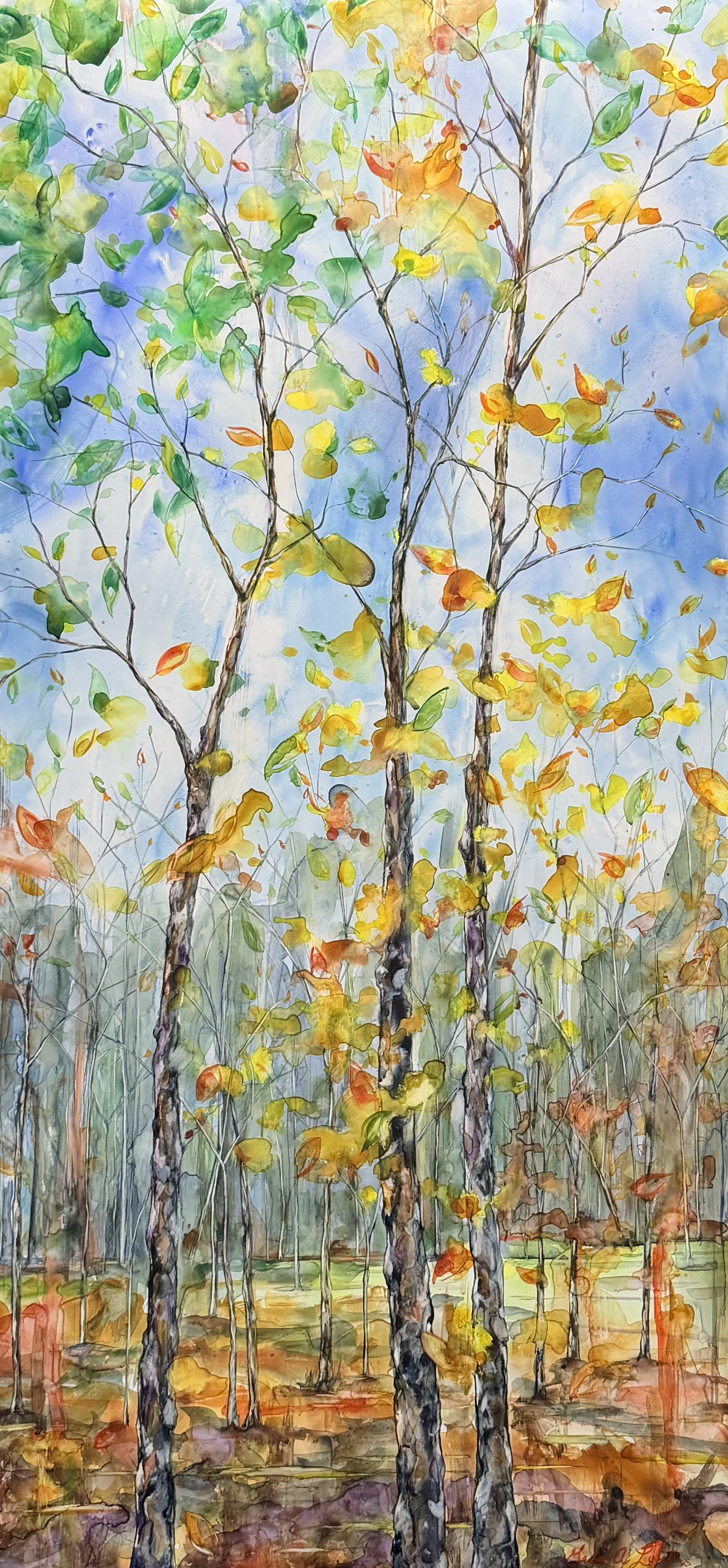 Fallen, 21" x 42", $2900 AVAILABLE