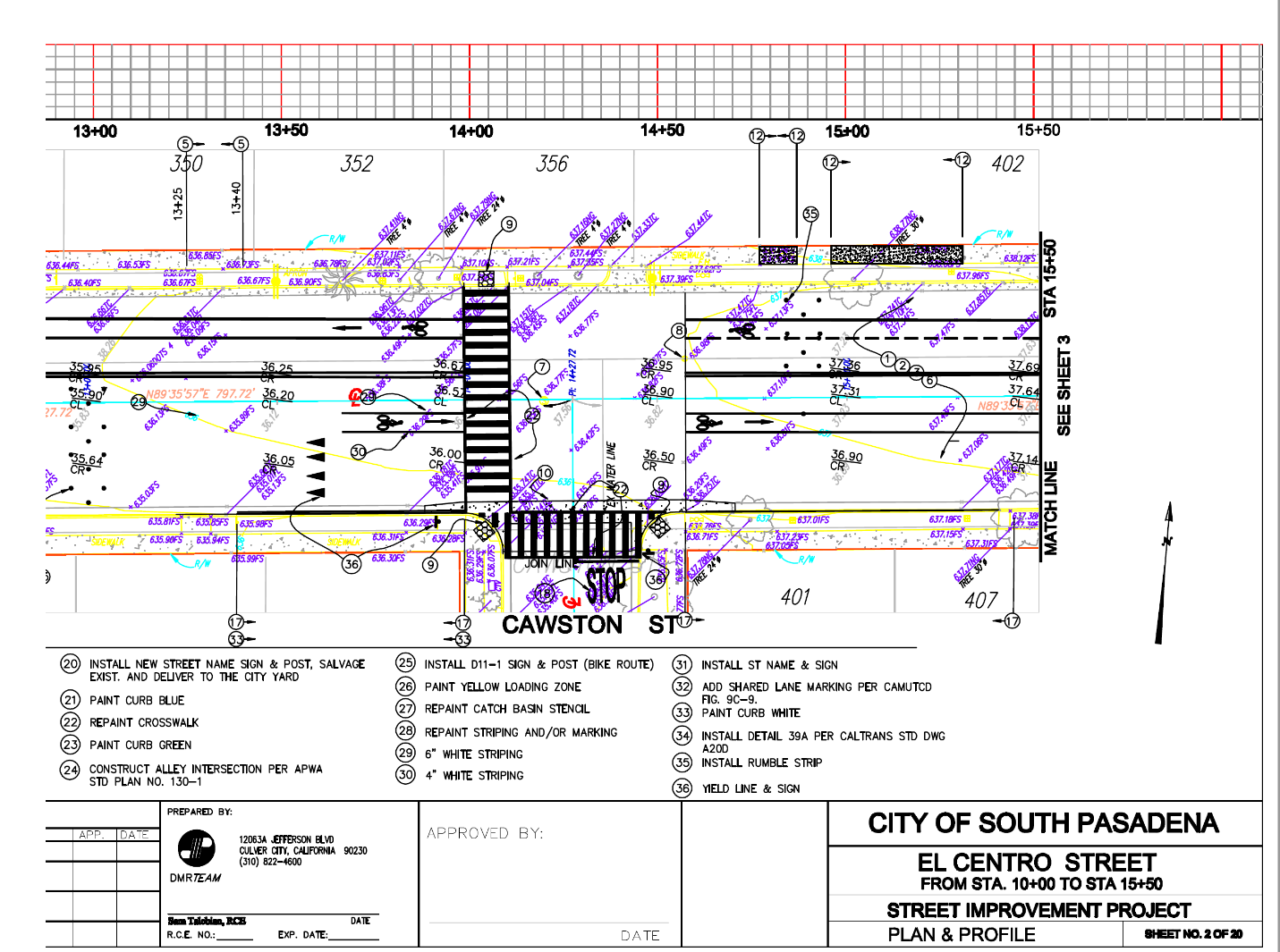 DMR provided design survey, final design for pavement rehabilitation and roadway improvements. Additionally, DMR provided for redesign of the roadway striping to accommodate bike lanes.