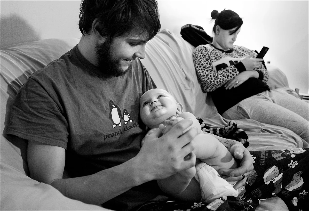 February 2018: After leaving Quincy for about a year and bouncing around from town to town Dakota and Skyler returned to Quincy where Dakota found a job. After a month-and-a-half wait, they found public housing. “The wait for public housing itself was a challenge. Them knowing that we had a newborn and that we didn’t really have any other options. I had to call them every single day after work to see where we were at on the list,” Dakota said. “Getting into housing is a milestone for sure, but there’s plenty of people still on that waiting list that are still outside in the middle of the wintertime and it’s ridiculous. It’s a very sad situation. To put it bluntly, our government puts a lot of money towards things that we don’t need necessarily and don’t help people who actually need it.”
