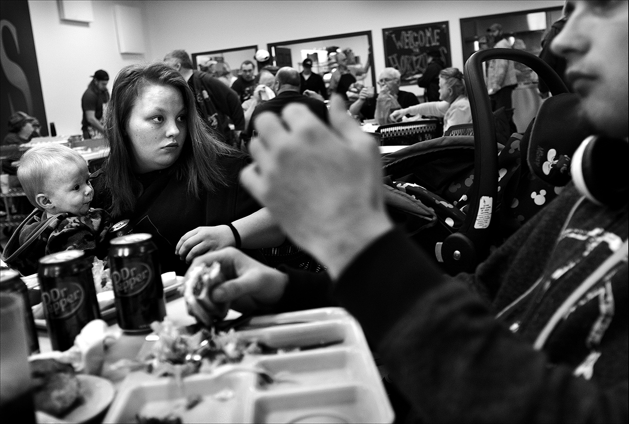 February 2017: Josh and Brooke regularly eat weekday meals with their son at the Horizons Soup Kitchen and Food Pantry. Months later, they say they are trying to regain custody of their son after a relative said Brooke bit him on his arm. “I don’ believe she did it. What happened was Brooke was playing with him and accidentally put a bruise on him by tickling his arm with her mouth.” Josh says he believes the complaint stemmed from the drama of one of their relatives who is controlling. 