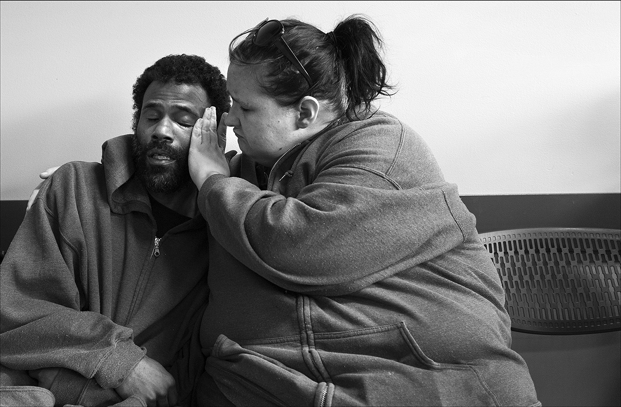 April 2017: Exhausted from working extra hours and not sleeping well the night before, Tony is comforted by his girlfriend Andrea. Tony is admitted to Blessing Hospital later that day for dehydration and low blood pressure. Tony has been working as many hours as he can get, often filling in for others, so he can save enough money so he and Andrea can move to a better apartment. 