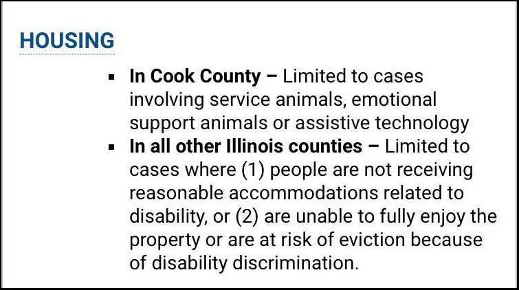 This is a portion of housing related issues the Equip For Equality group gets involved with. This information is provided courtesy of Jennifer Bock-Nelson.