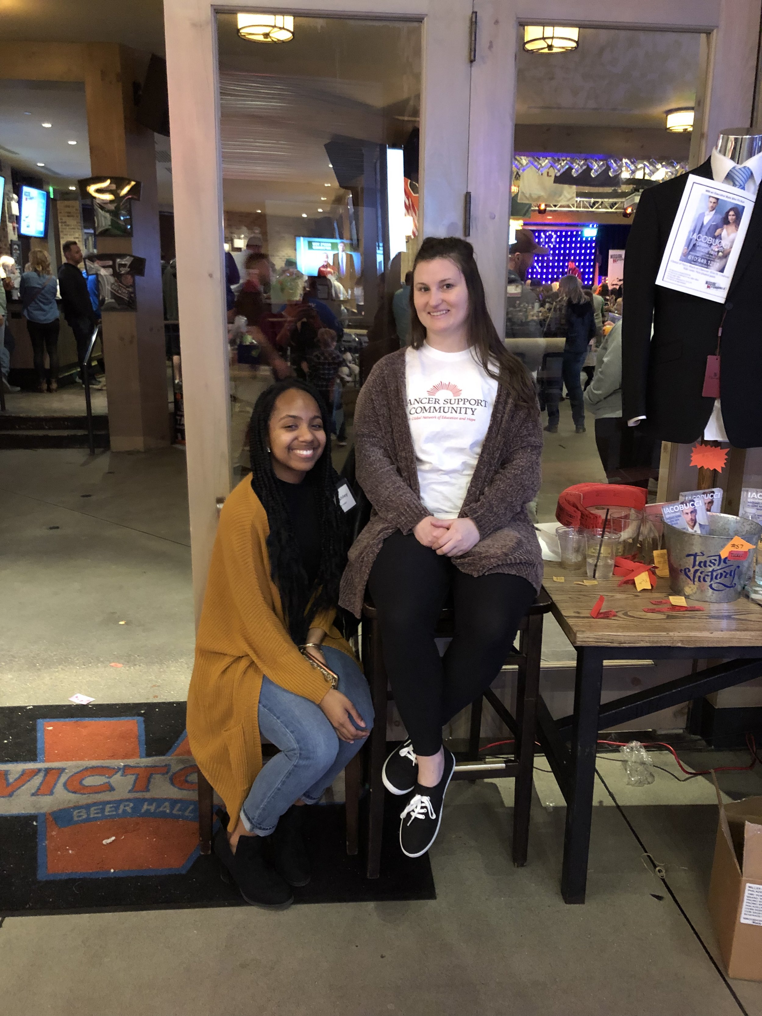More volunteers! Ashley and Paige