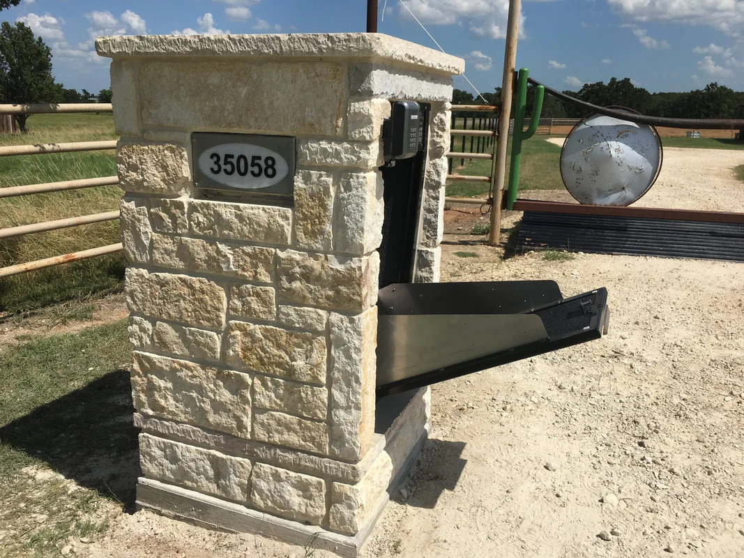 The box sentinel finished with custom rock work by own box sentinel owner.