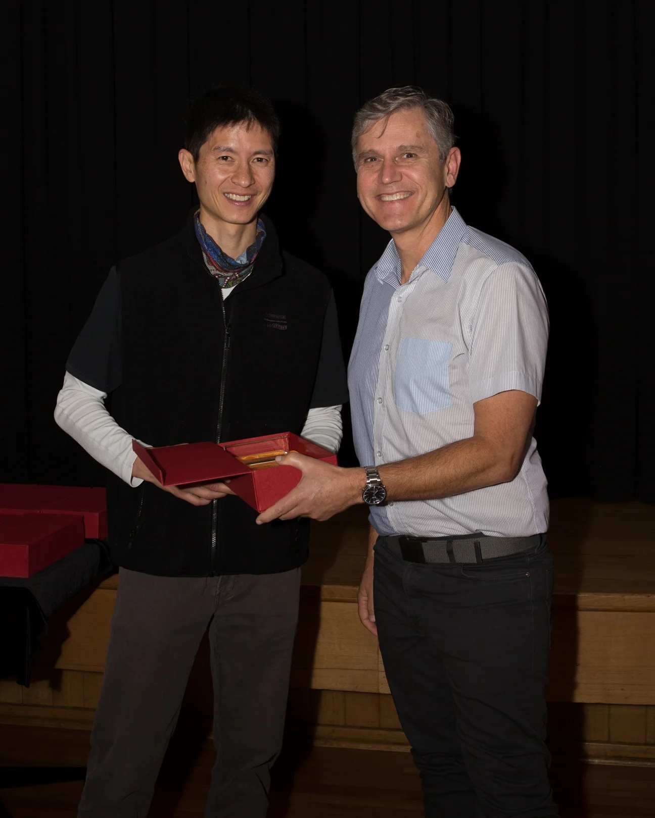 Karen Tregoning's Creative Projected Image award accepted by Colin Pearce
