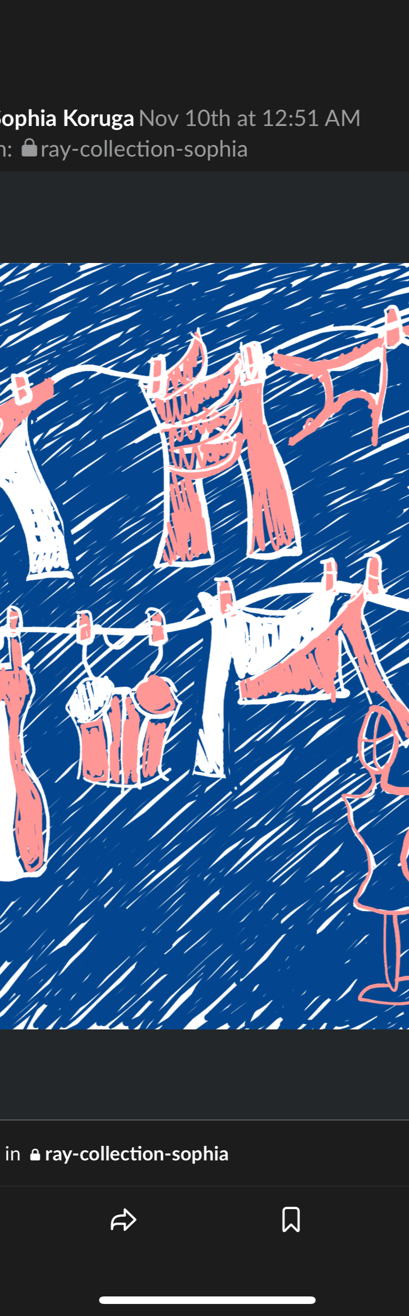 A close up of early concept art for the Ray Collection article.