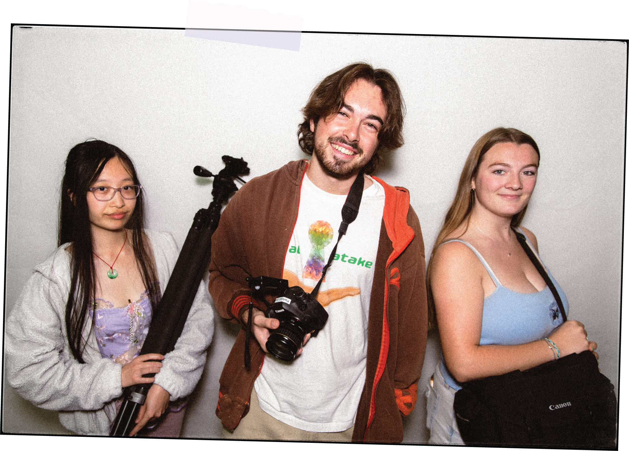 A photo of Lin, our AR Coordinator, Ethan, our web coordinator, and Emily, our production coordinator.