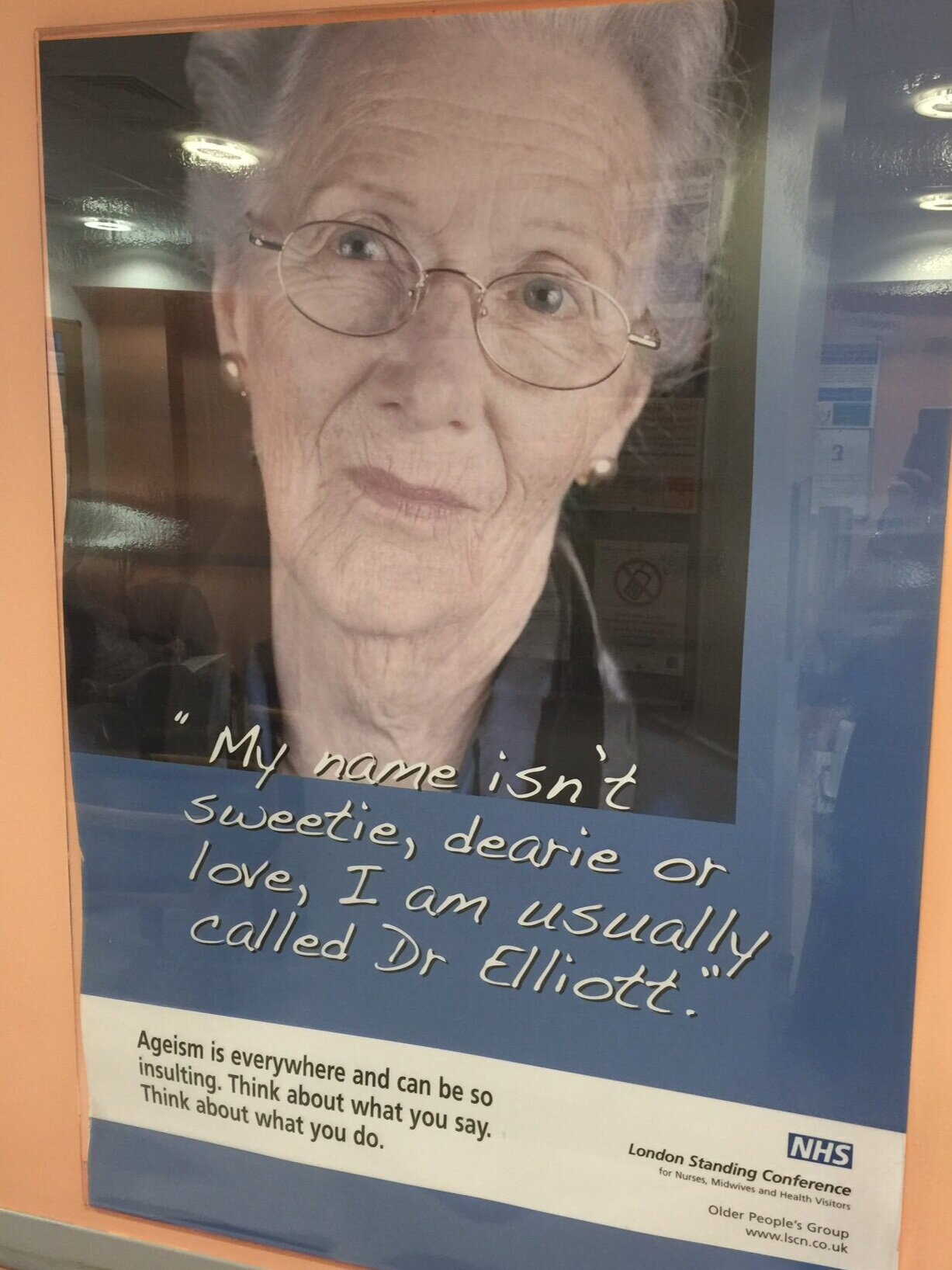 NHS anti-ageism PSA poster.