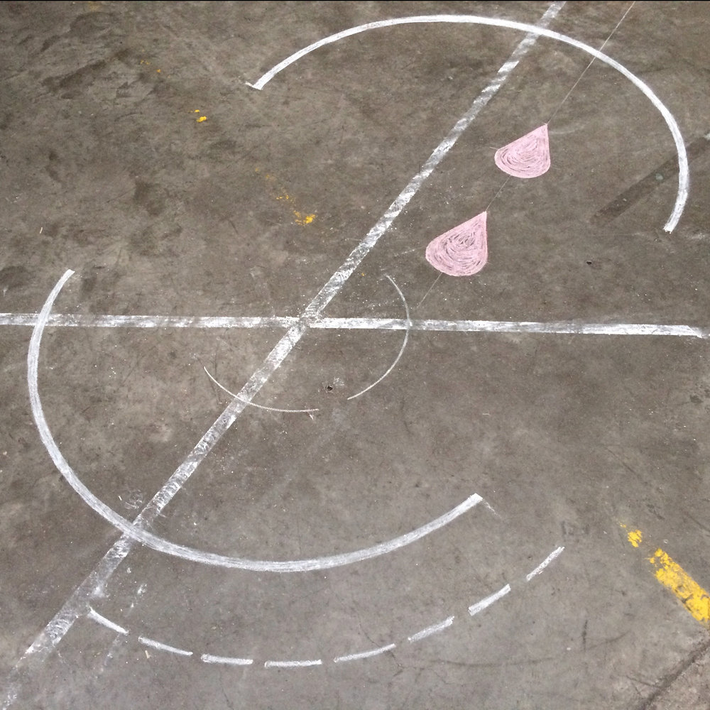  Every day I added a chalk drawing to the skatepark floor, it would then gradually disappear as people skated over it. 