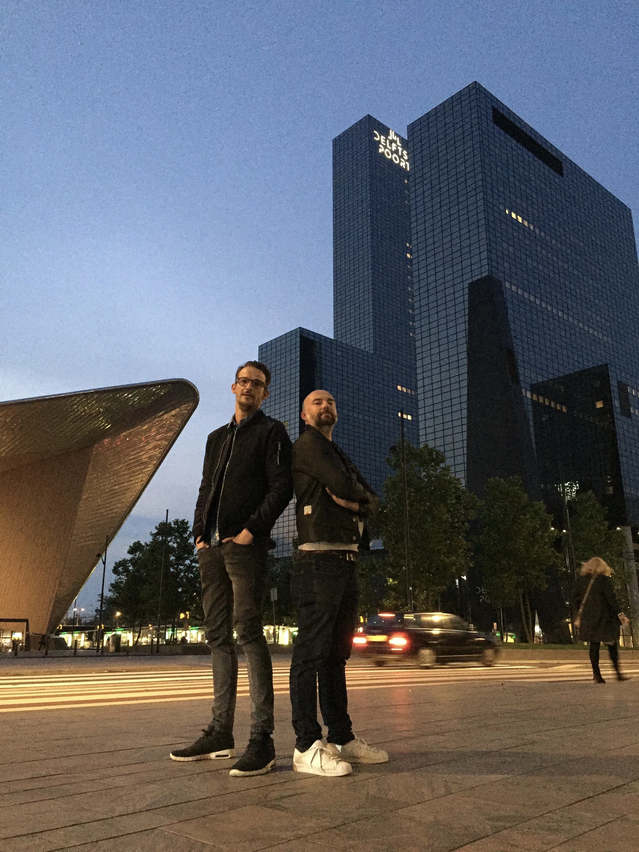 Laurent Deleu a.k.a. LION (left) and Greg Moulin a.k.a. MILLER (right) somewhere in Rotterdam, NL