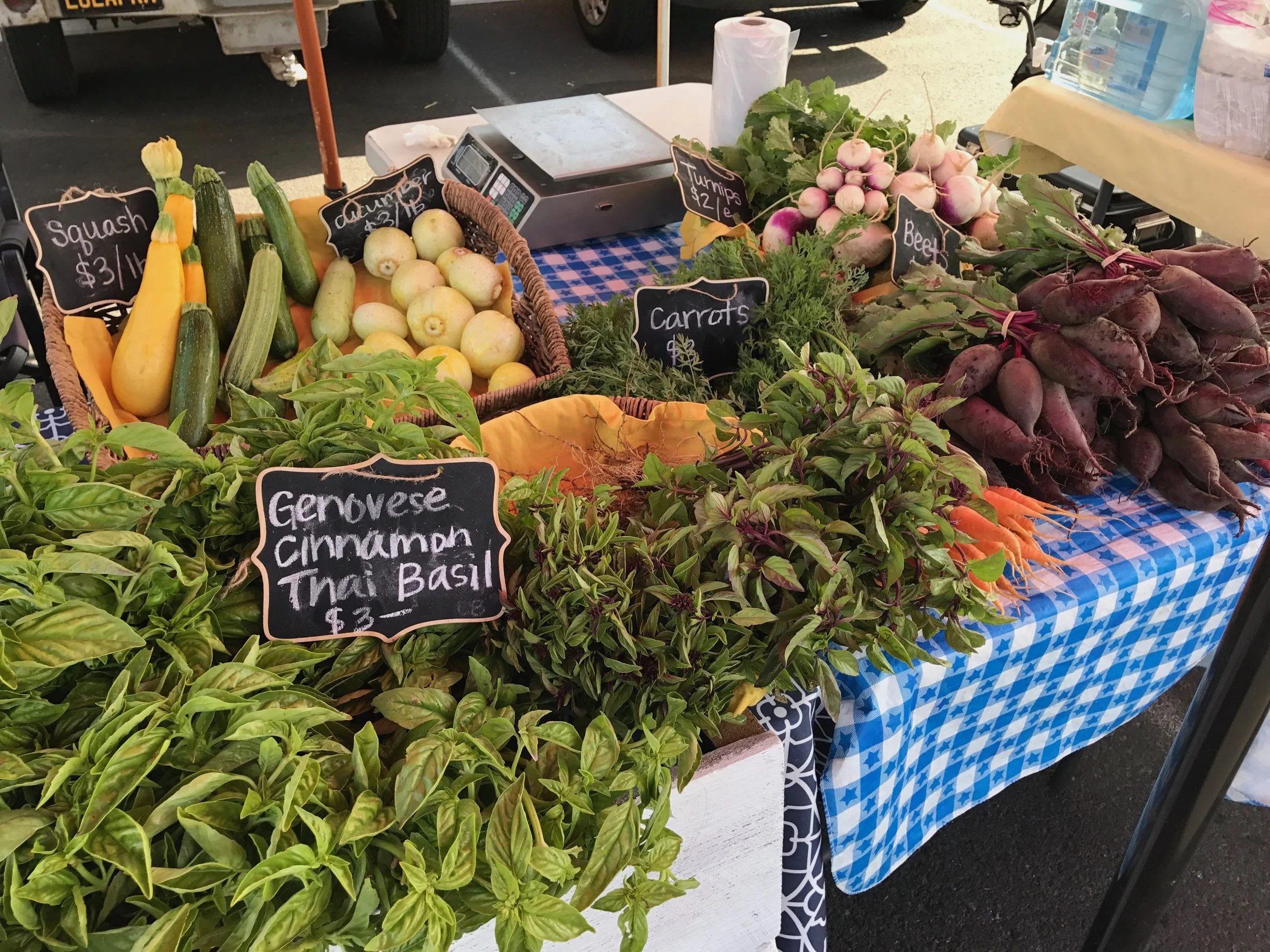His heart sings when he's growing healthy food...