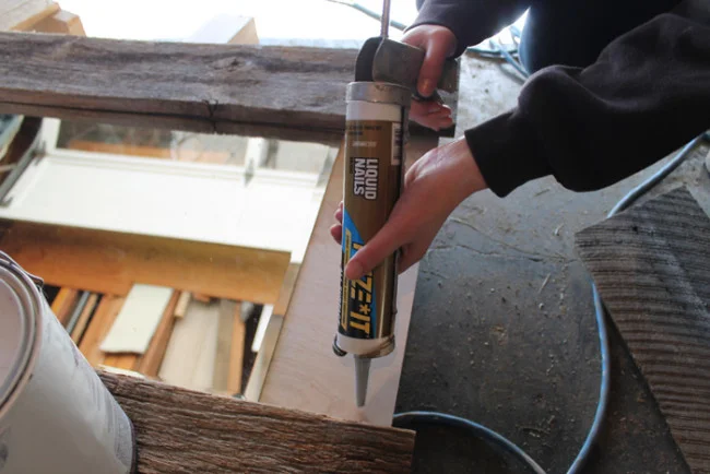 DIY rustic wood frame mirror