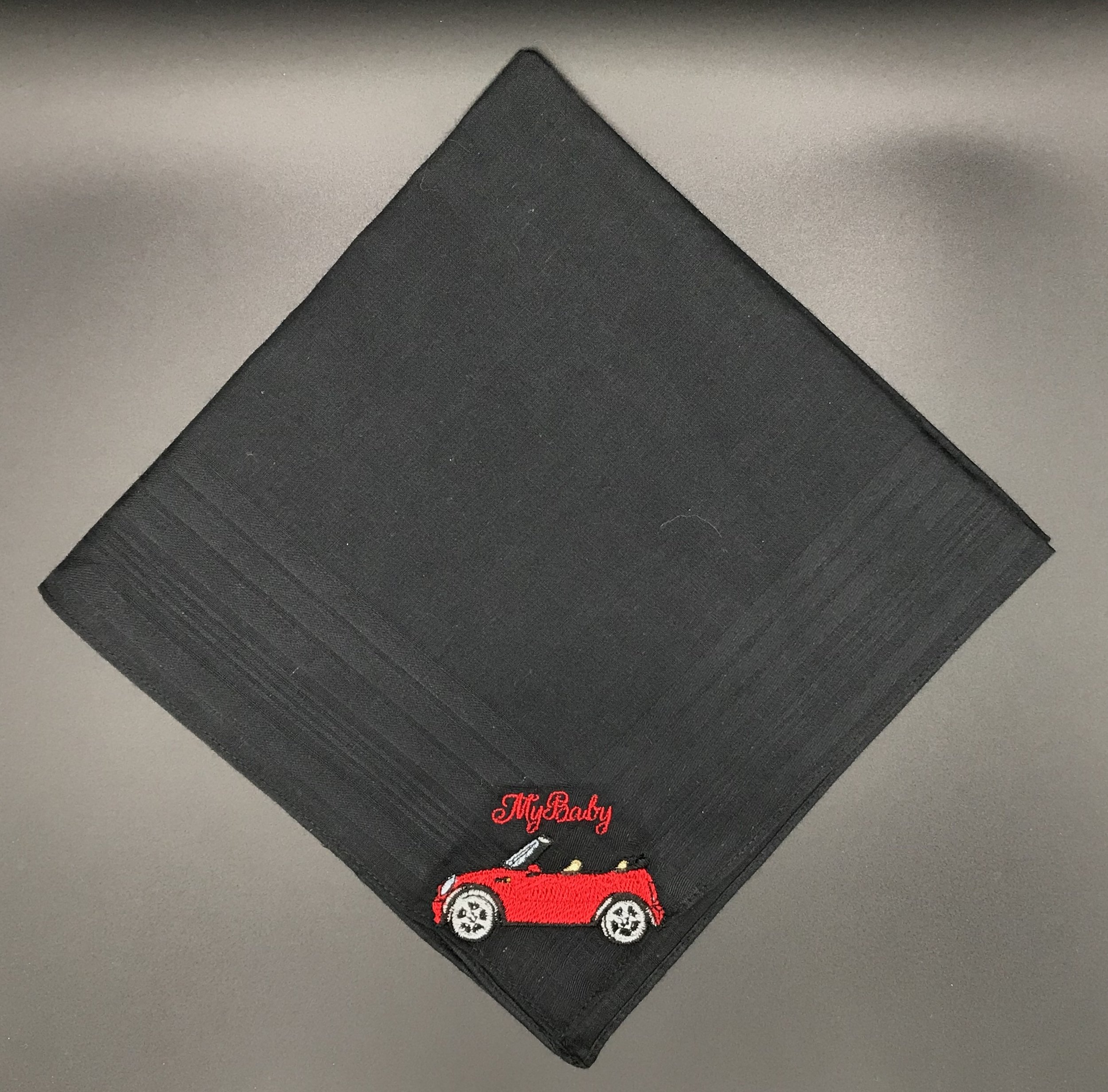 Mini Cooper Convertable Custom Embroidered Handkerchief