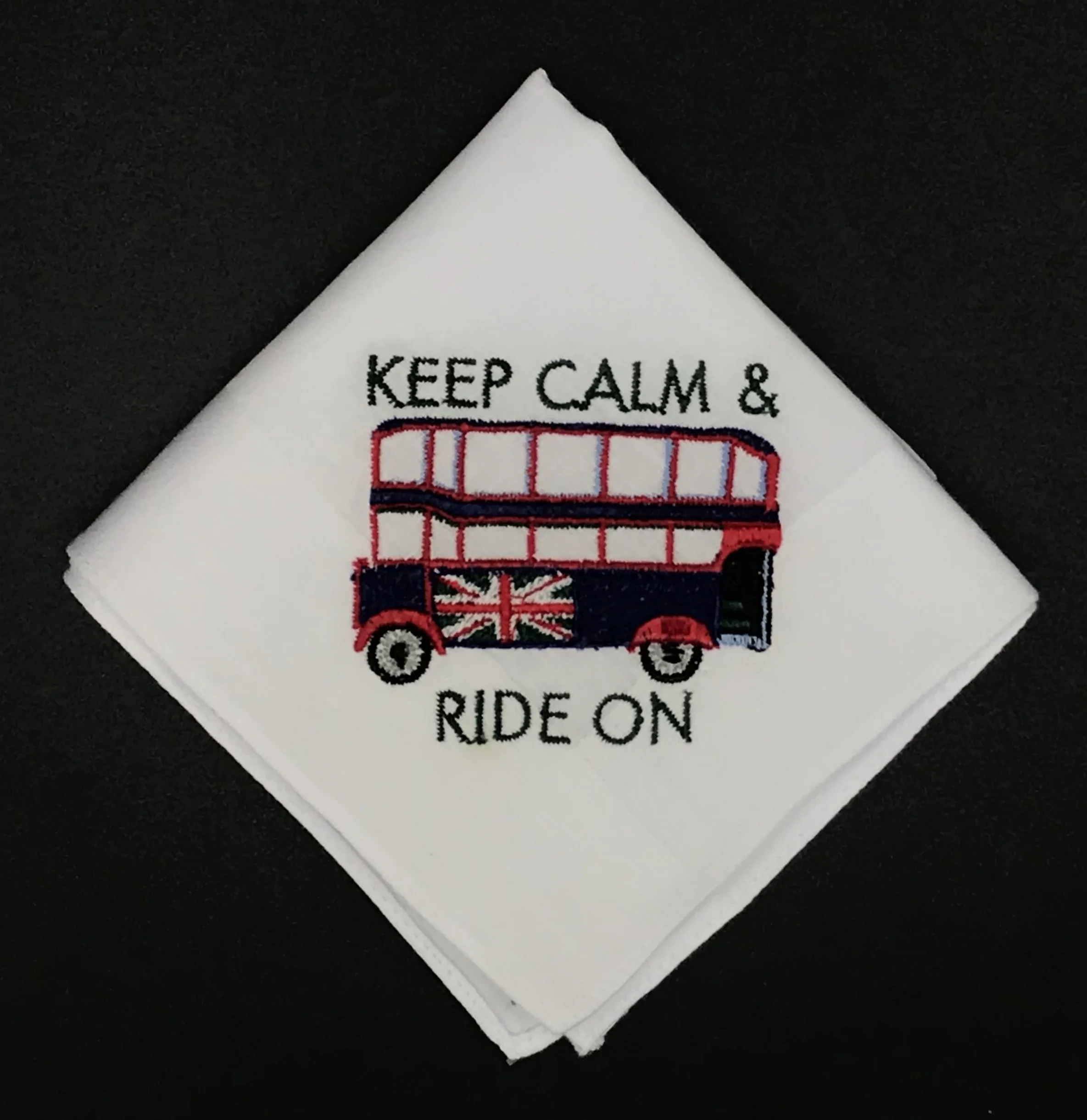 keep calm & ride on handkerchief