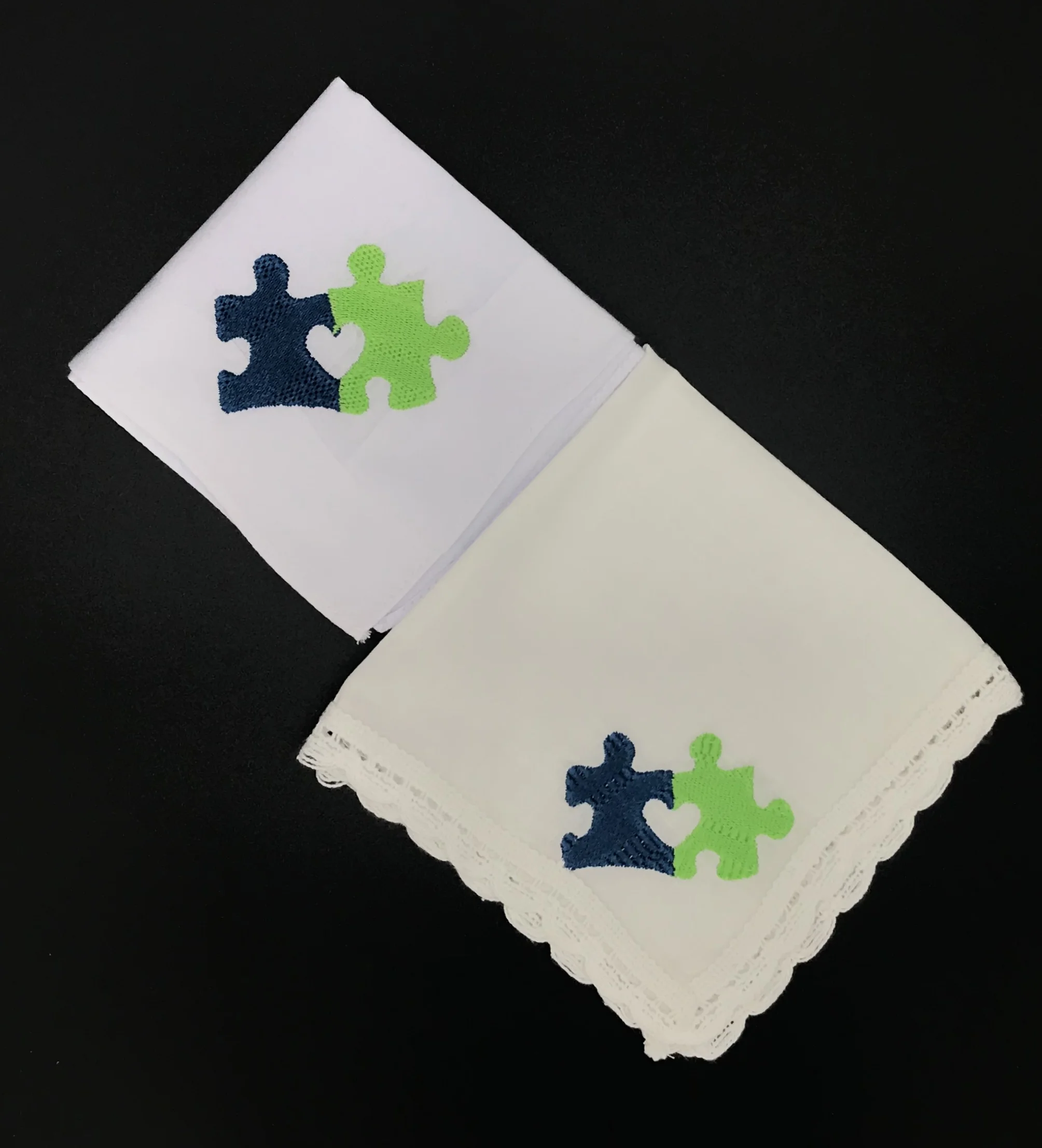 autism awareness puzzle hanky