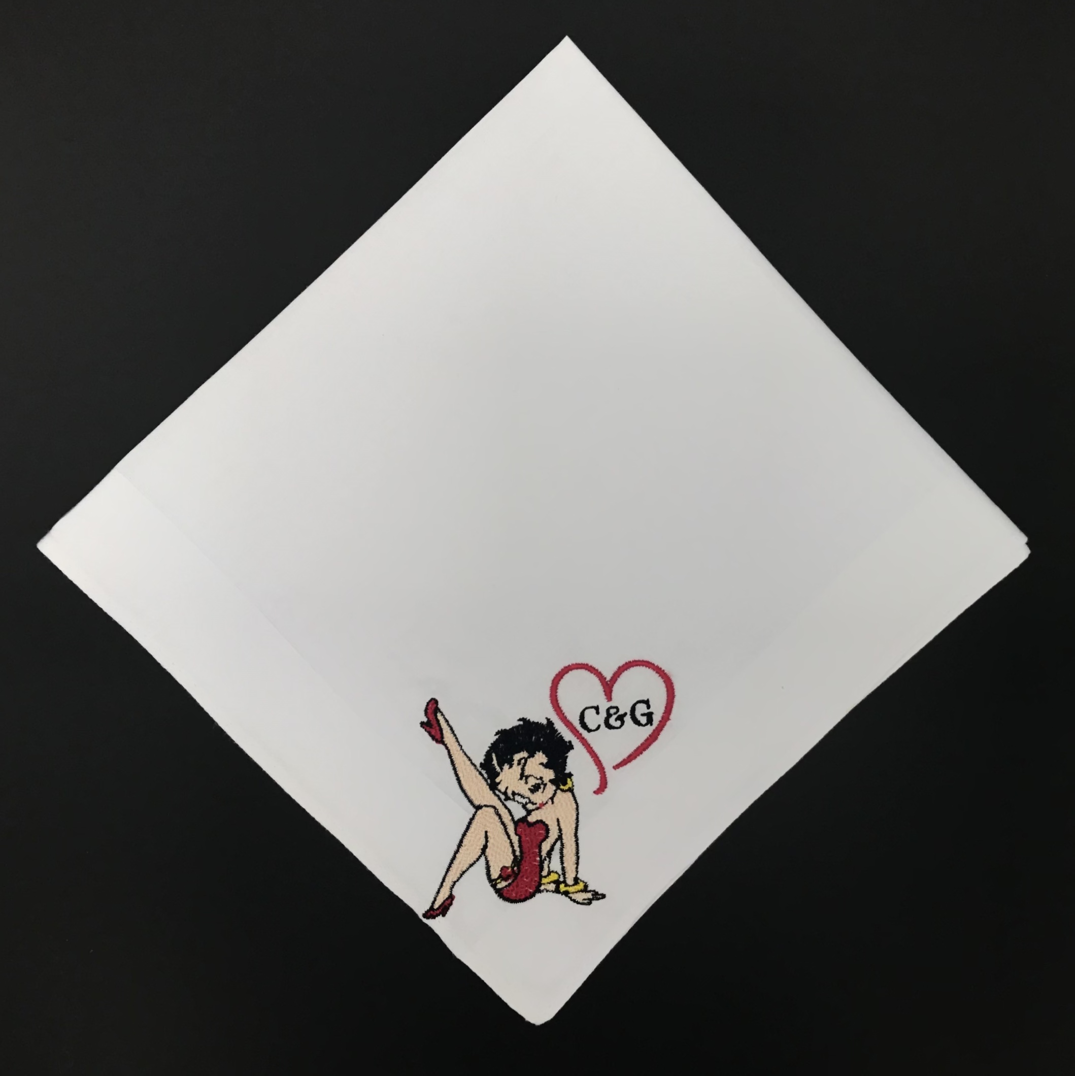 Betty Boop Custom Wedding Handkerchief