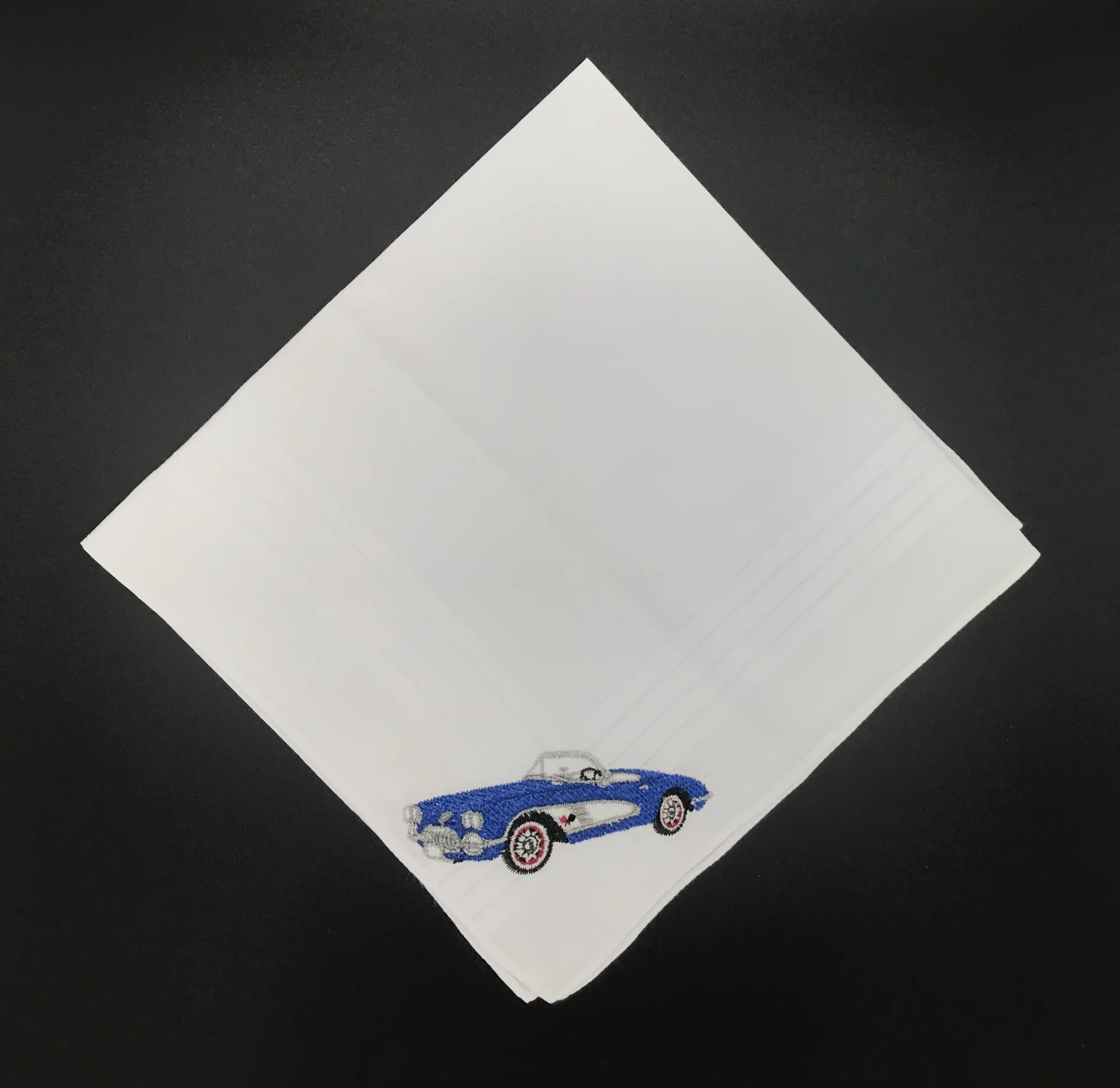 Classic 1960 Corvette Embroidered Handkerchief