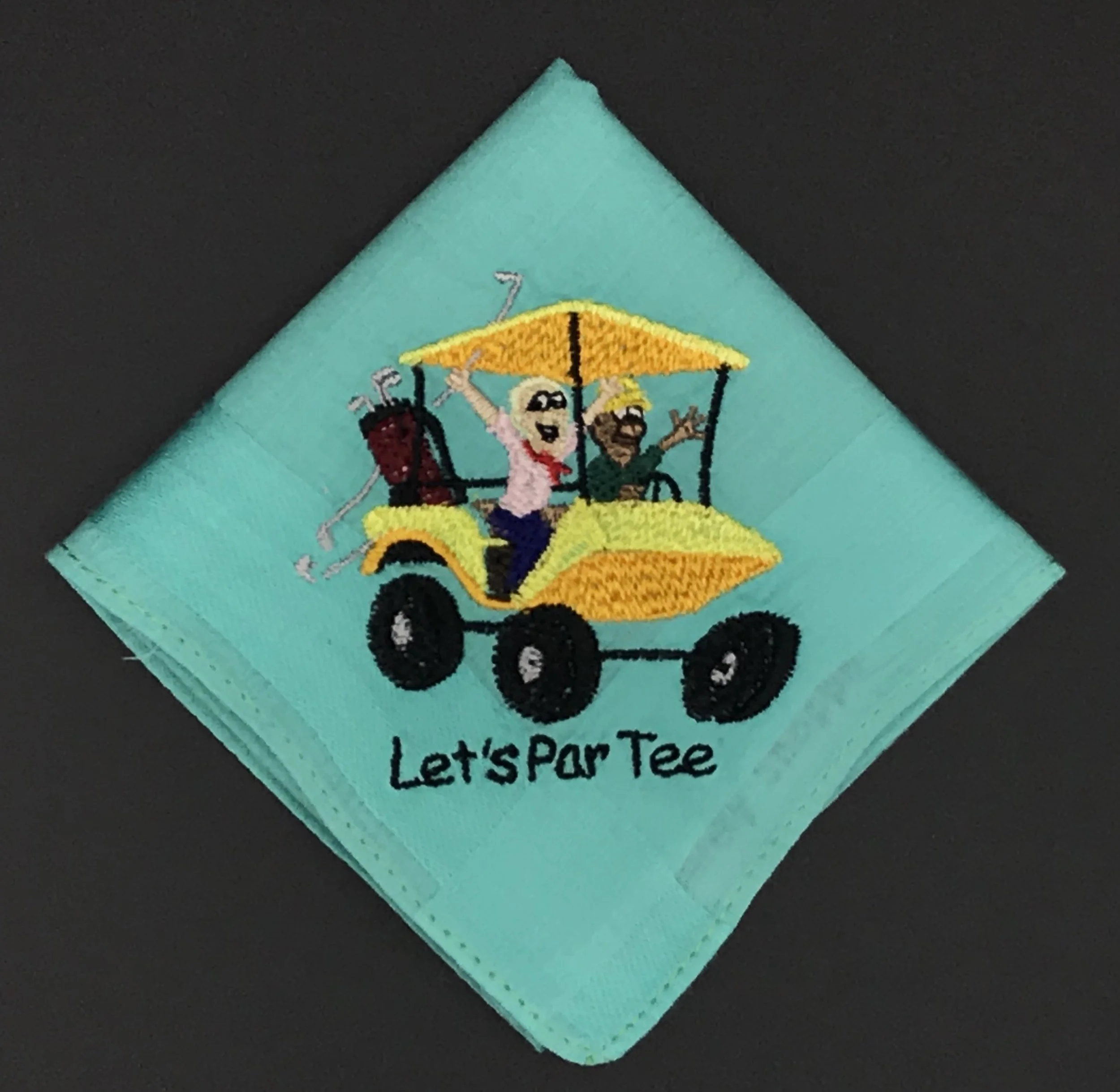 Let's Partee Golf Custom Embroidered Handkerchief — Sew Cheeky & The
