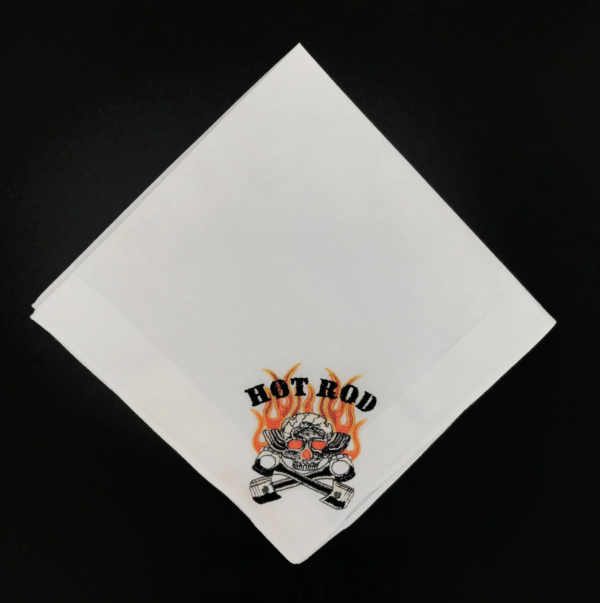 Hot Rod Custom Embroidered Handkerchief