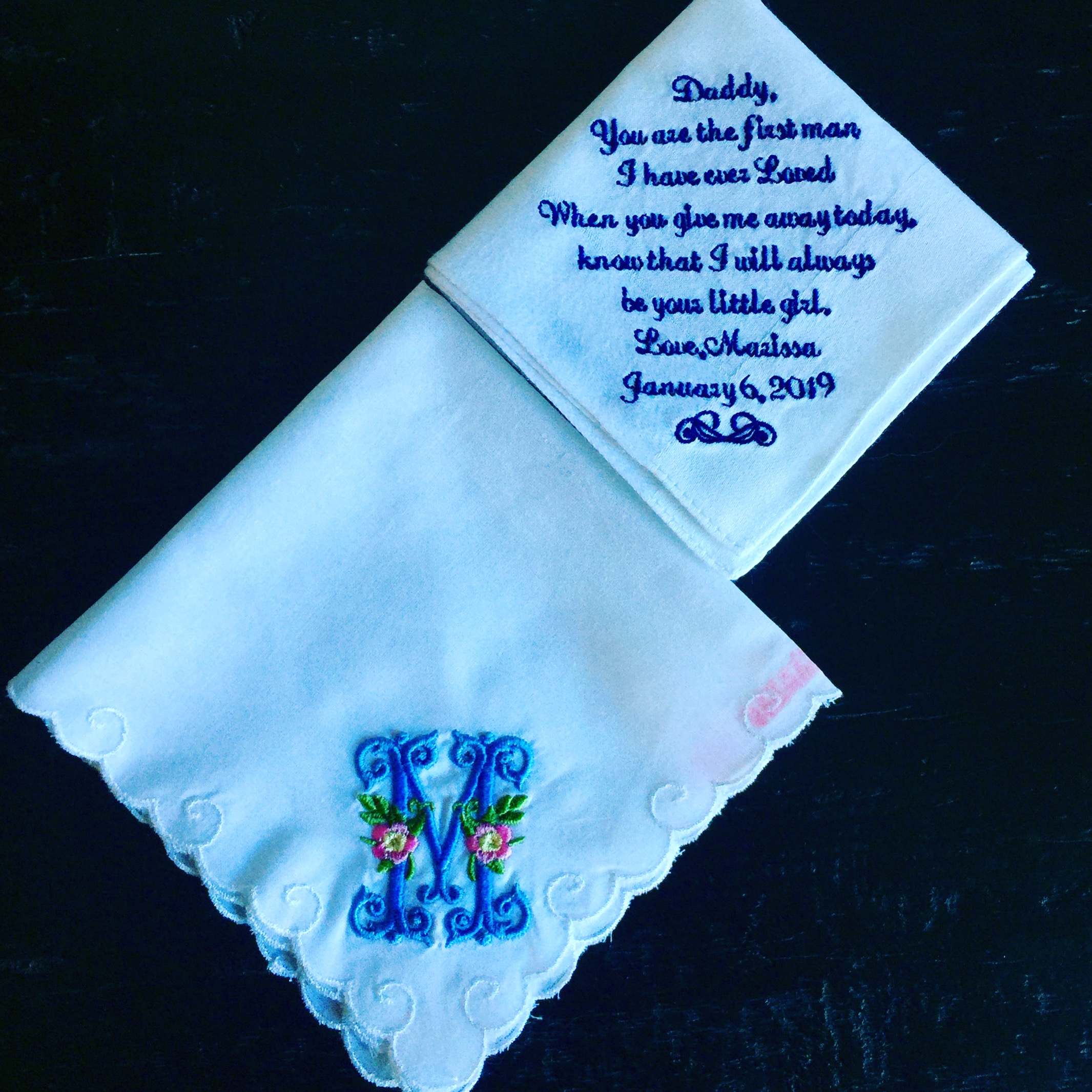 Melissa custom wedding handkerchief.JPG