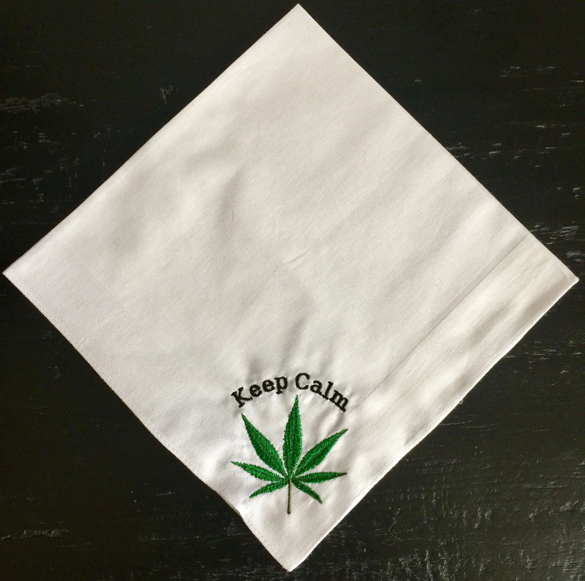 keep calm cannabis white handkerchief.jpg