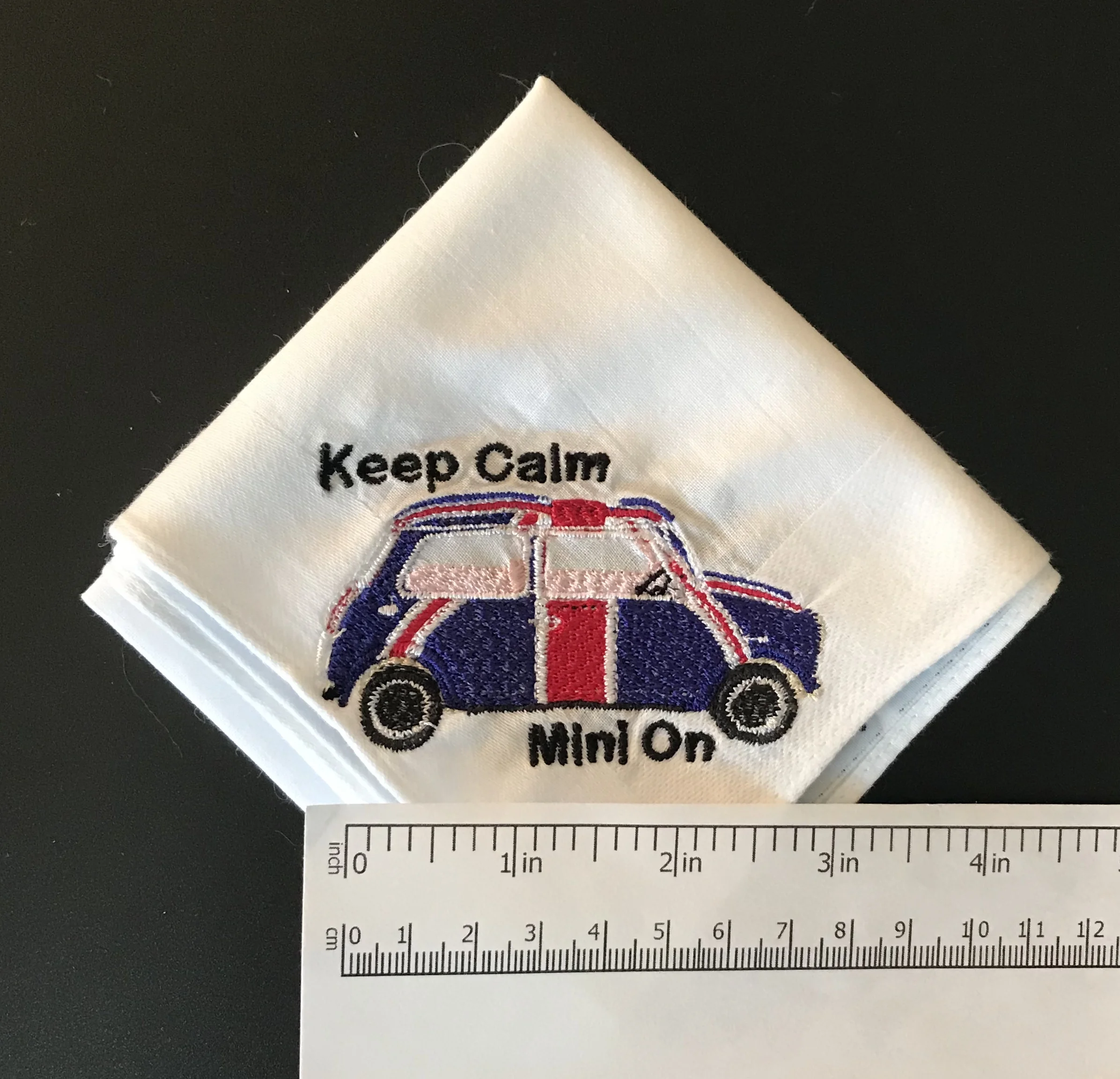 Mini Cooper Union Jack Sixties mens white quarter with ruler.jpg