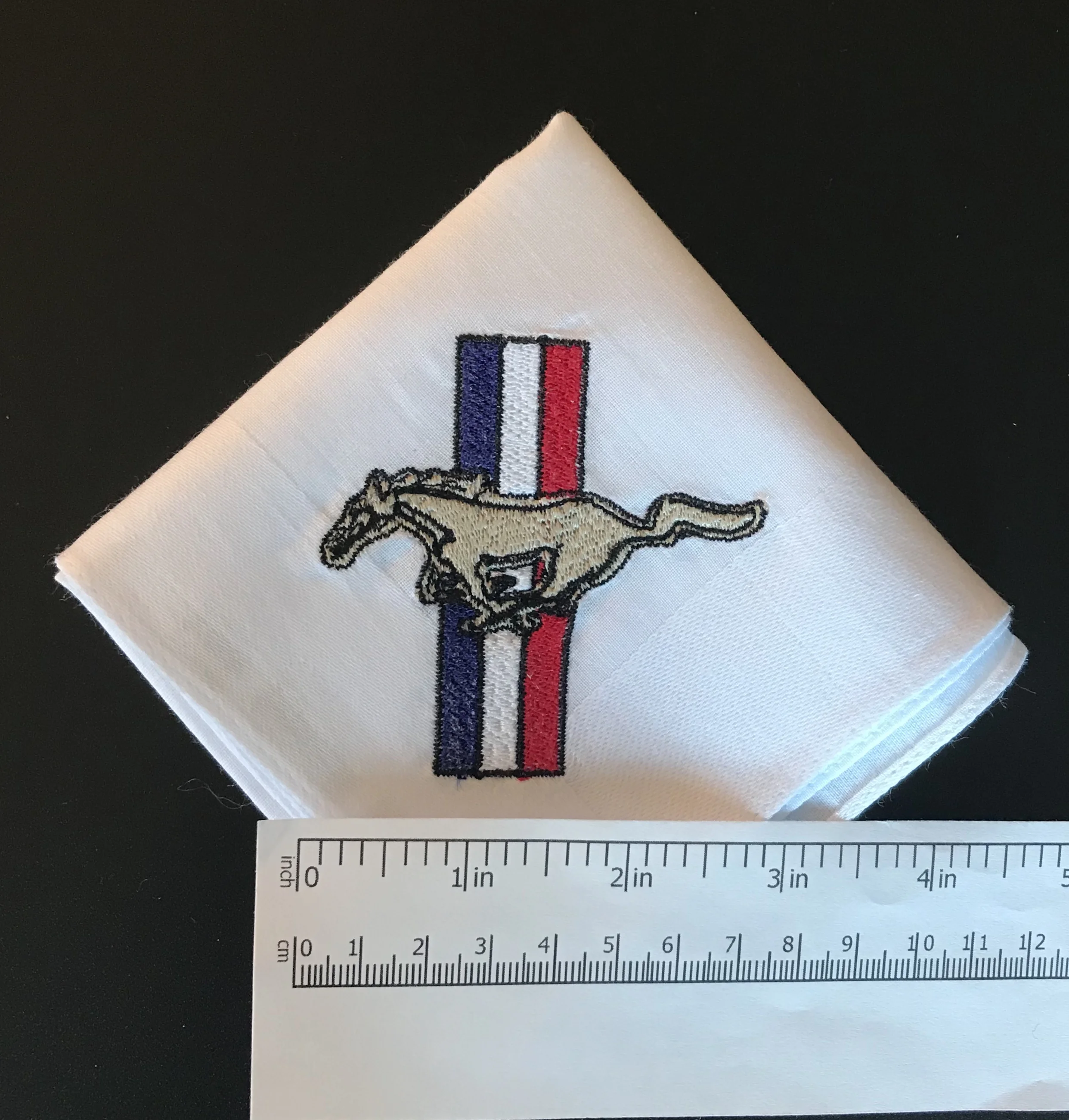 Ford Mustang Emblem mens white quarter with ruler.jpg