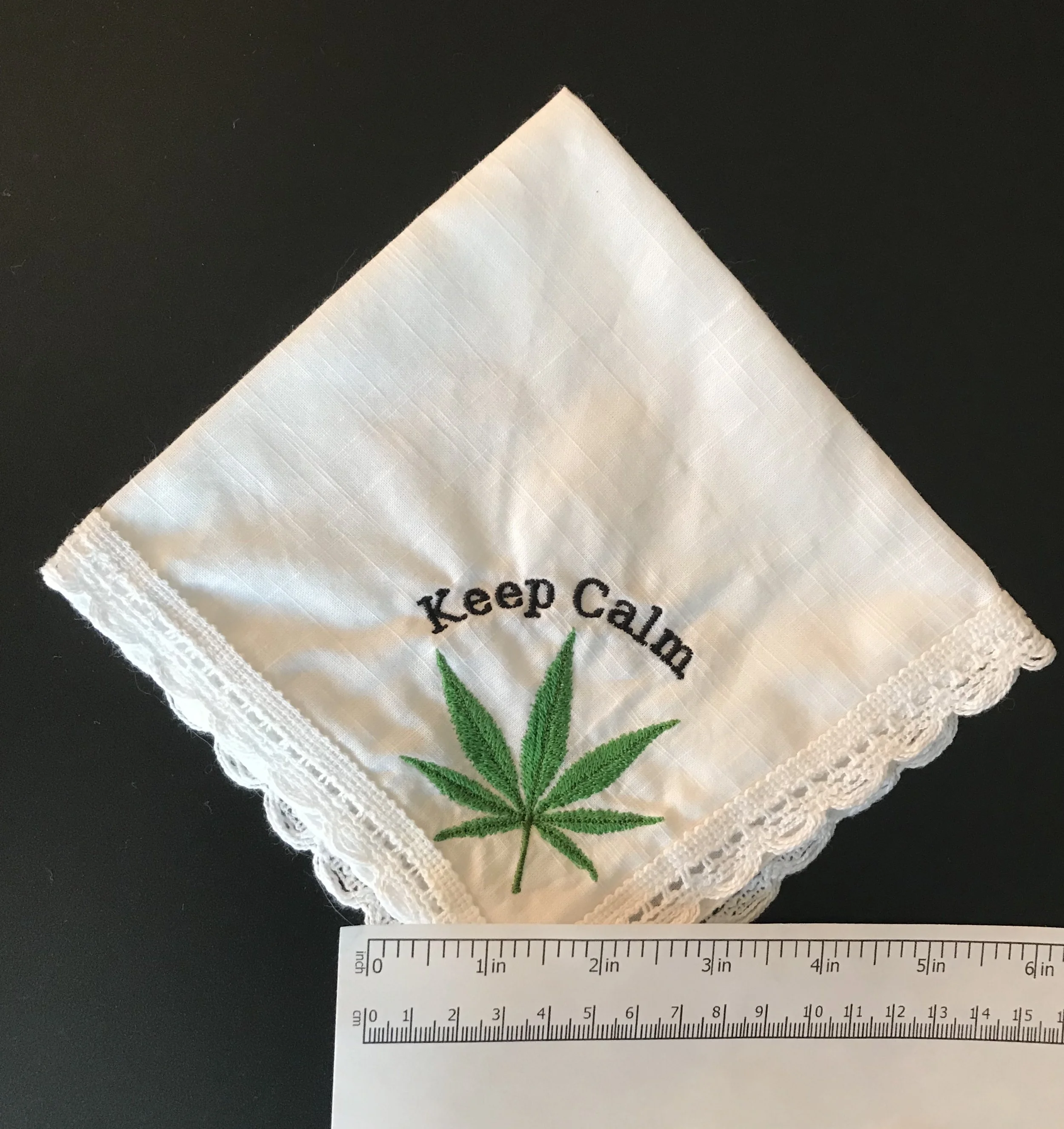 Keep Calm Cannabis 420 Marijuana womens quarter with ruler.jpg