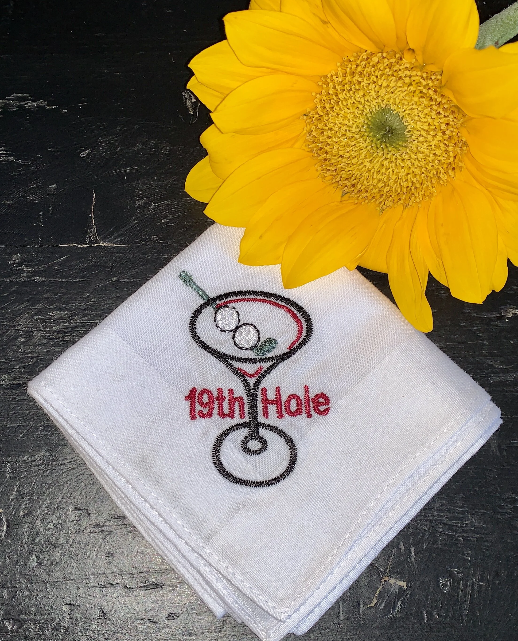 Crossword Puzzle Expert Embroidered Handkerchief — Sew Cheeky & The