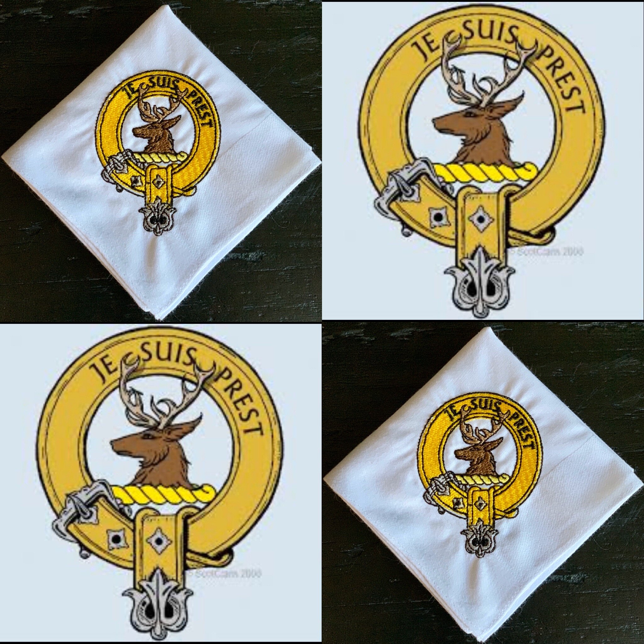 Custom Embroidered Crest Handkerchief