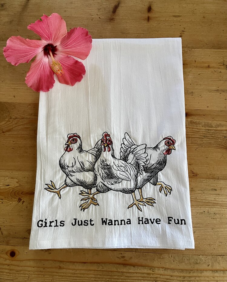 4 CHICKENS Flour Sack Decorative Tea Dish Towels Gift Kitchen Country –  JAMsCraftCloset