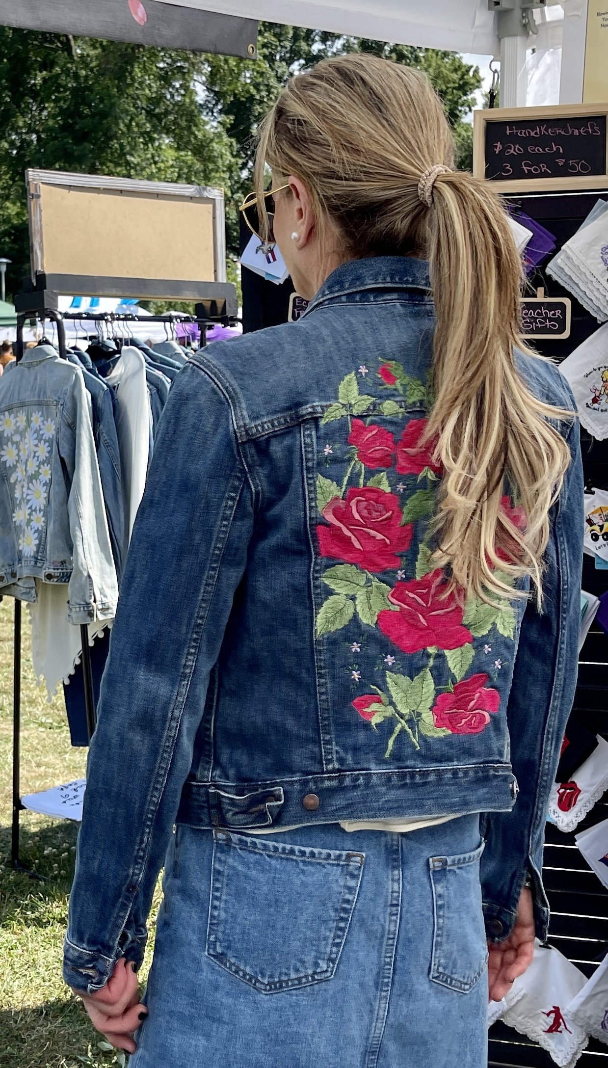 Rose Flower Embroidered Denim Jacket — Sew Cheeky & The Shoppe