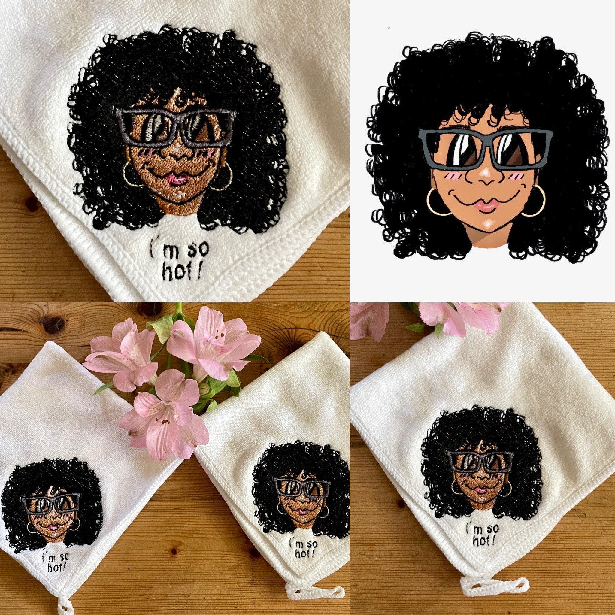 The Menopause Mop Custom Embroidered Make Up Towel