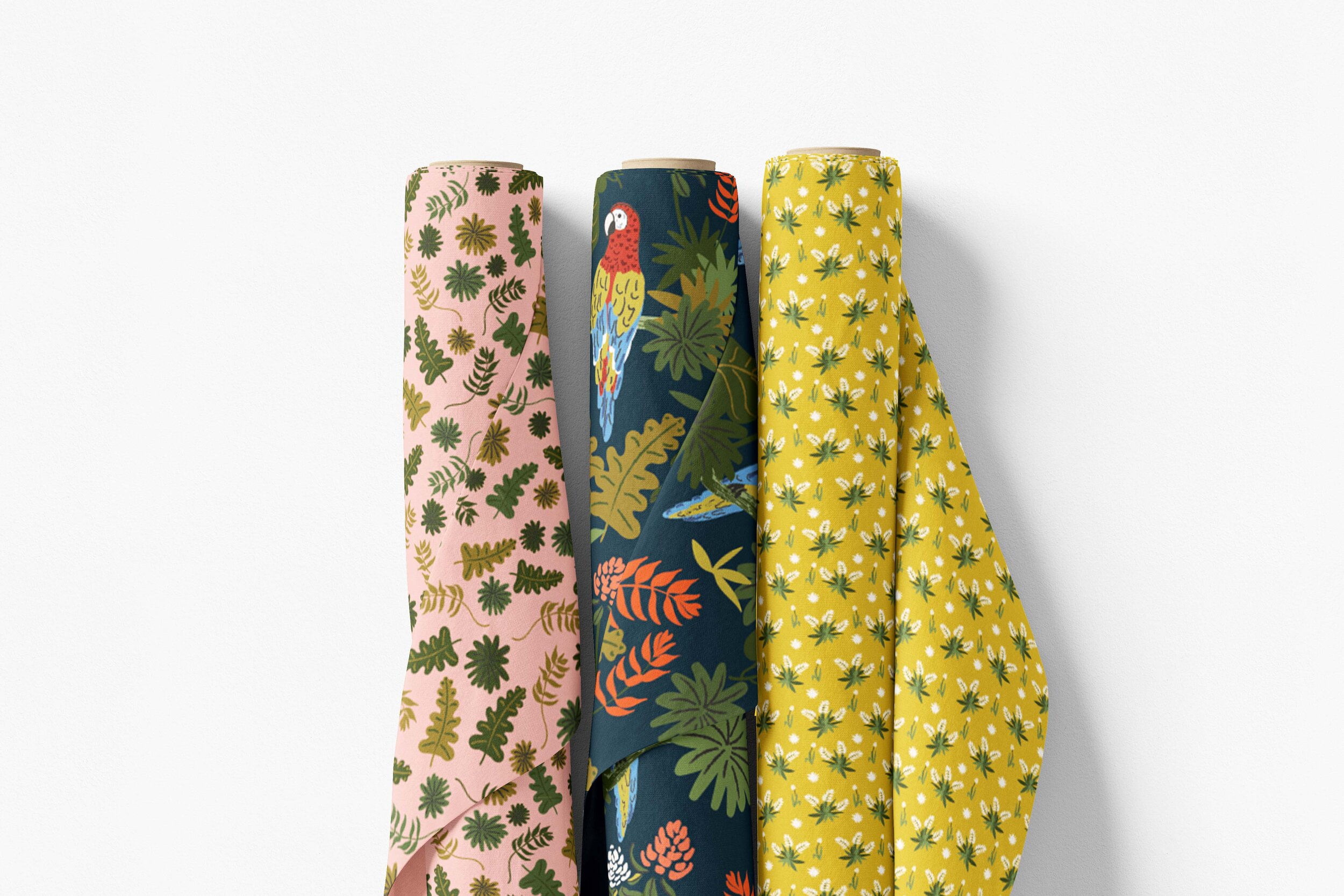 Parrot fabric collection ©Monica Kane Design