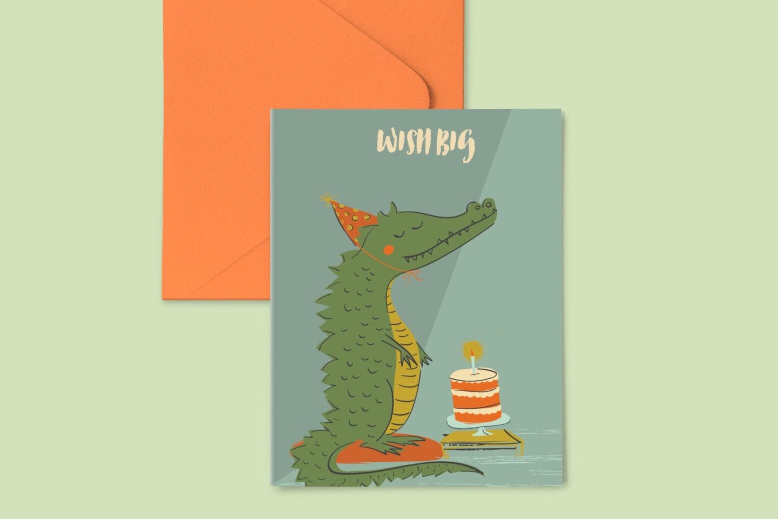 Alligator birthday card ©Monica Kane Design